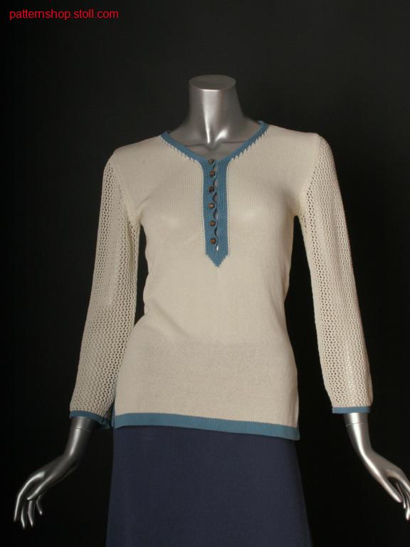 Fitted fully fashion jersey pullover / Taillierter Fully Fashion Rechts-Links Pullover