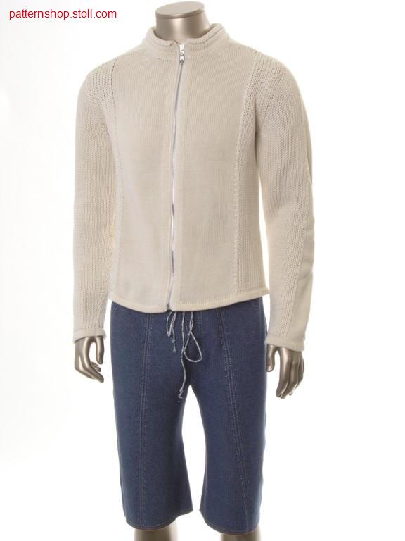 FF-cardigan, body part knitted in one piece / FF-Strickjacke, Leibteil in einem Teil gestrickt