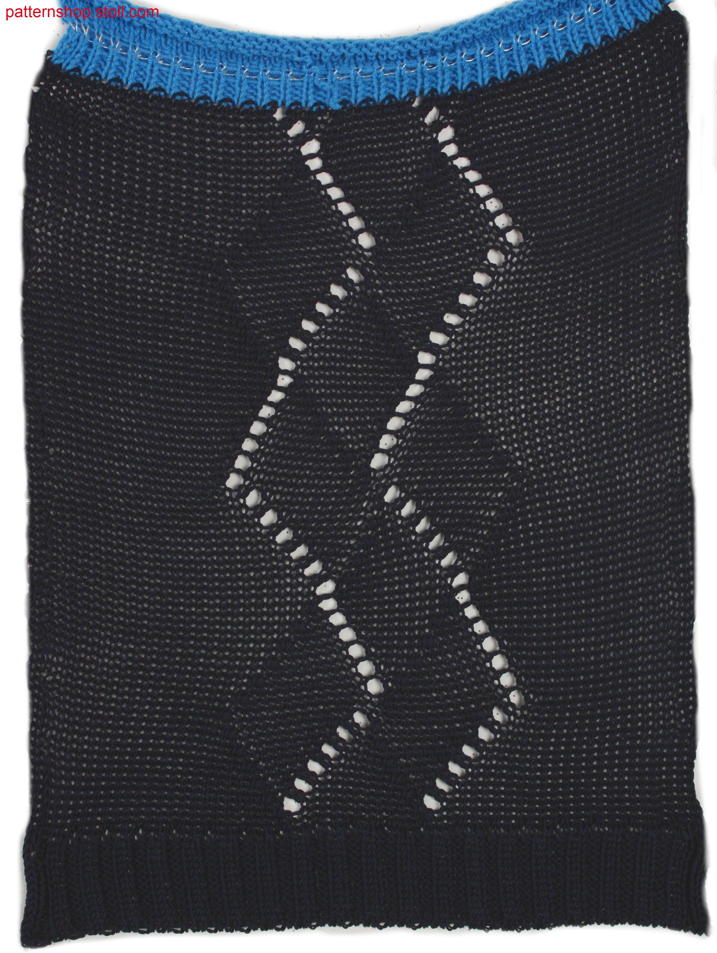 Swatch with pointelle diamond motif / Musterausschnitt mitPetinet-Rauten