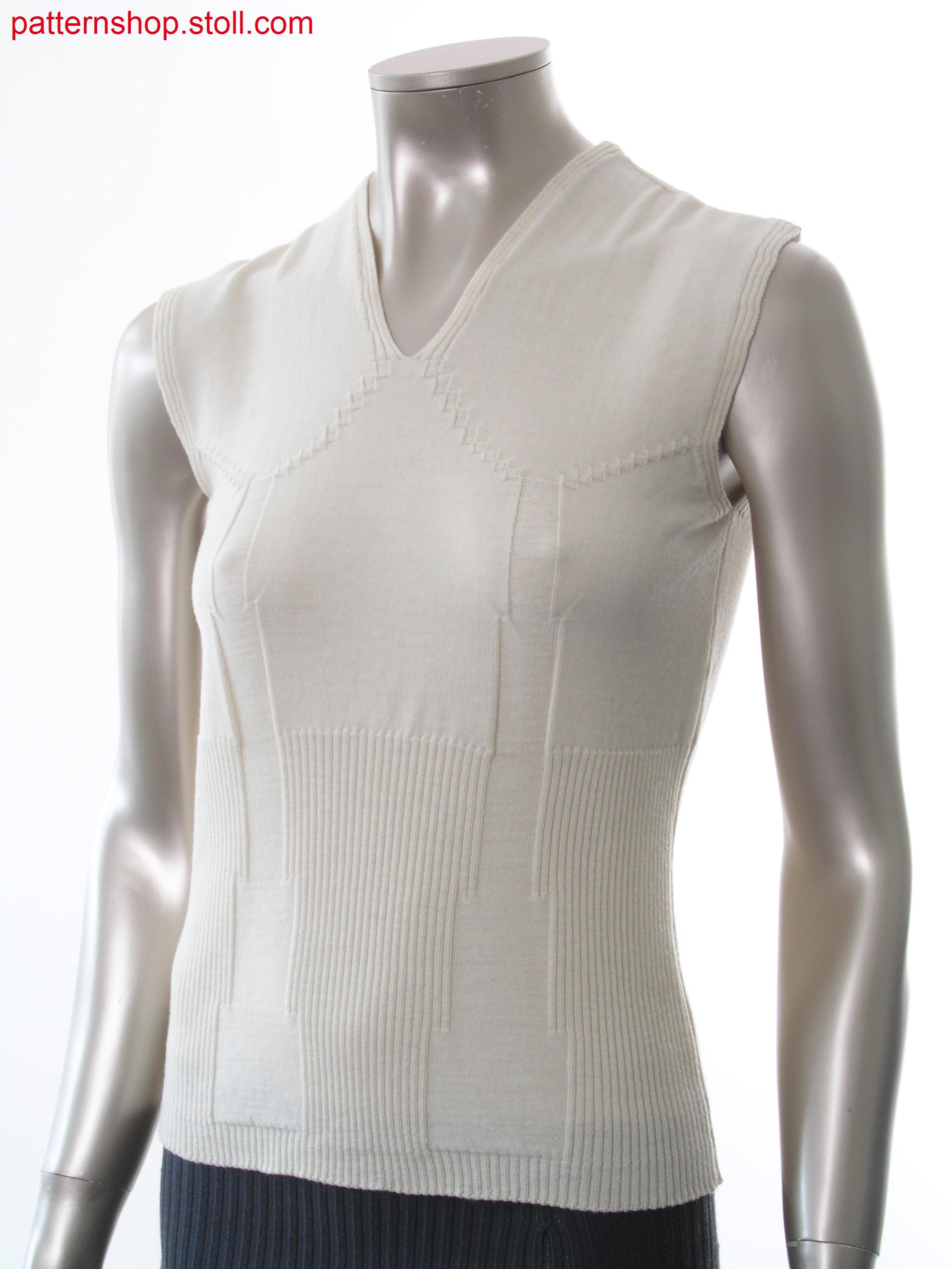 Fully Fashion top with jersey-rib structure / Fully FashionTop mit Rechts-Links-Ripp Struktur