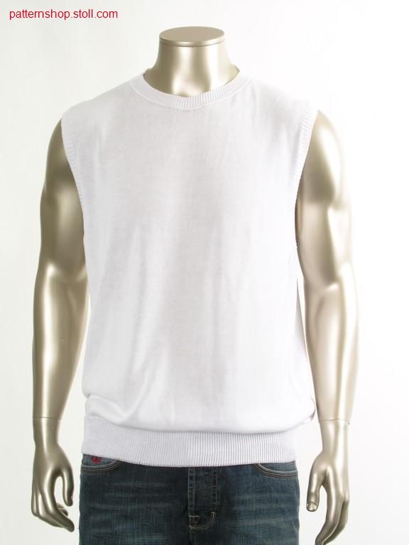 Jersey slipover with french shoulder / Rechts-Links Pullunder mit franz