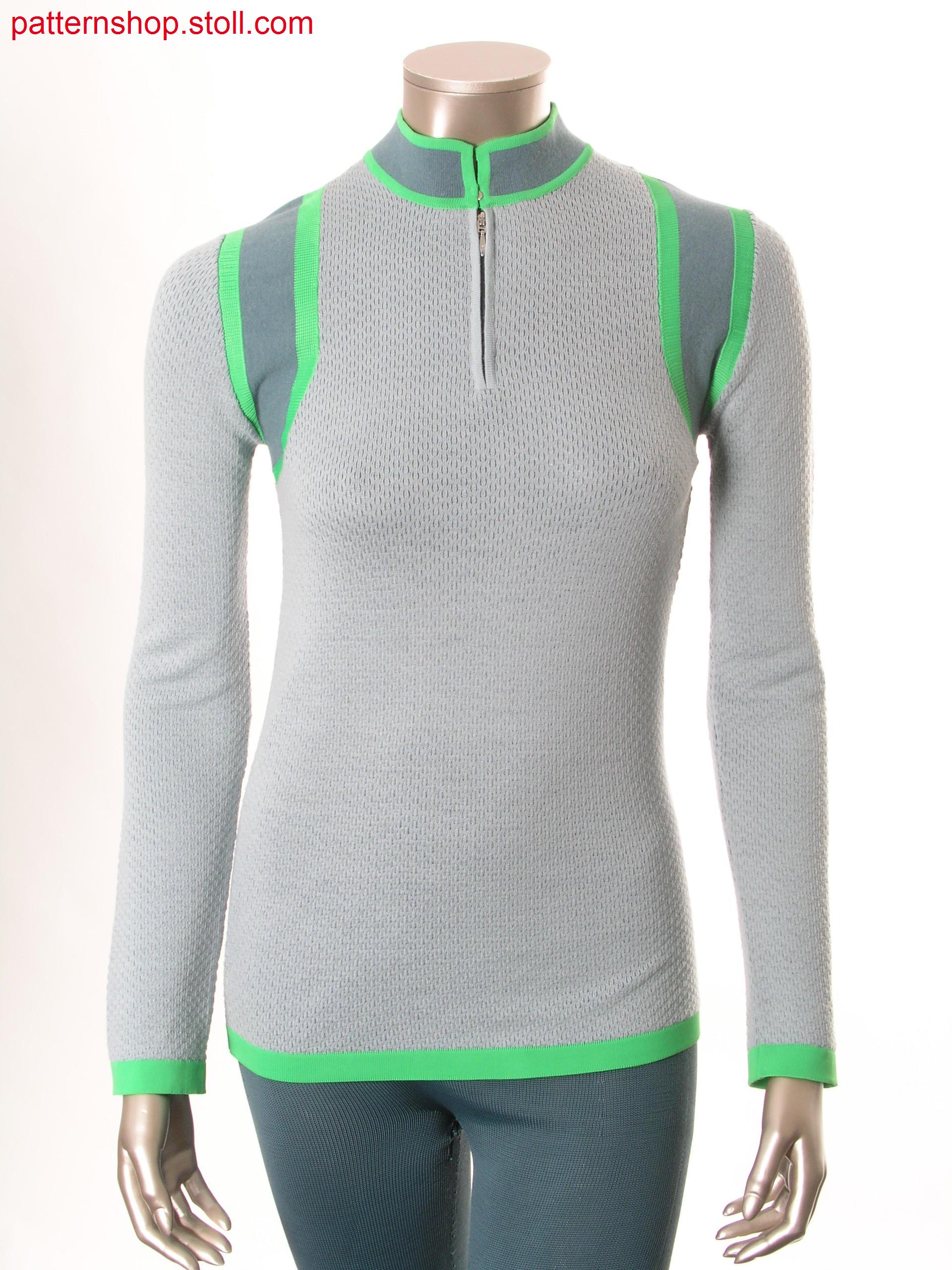 Fully Fashion long-sleeve shirt with double face structure/ Fully Fashion Langarmshirt mit doppelfl