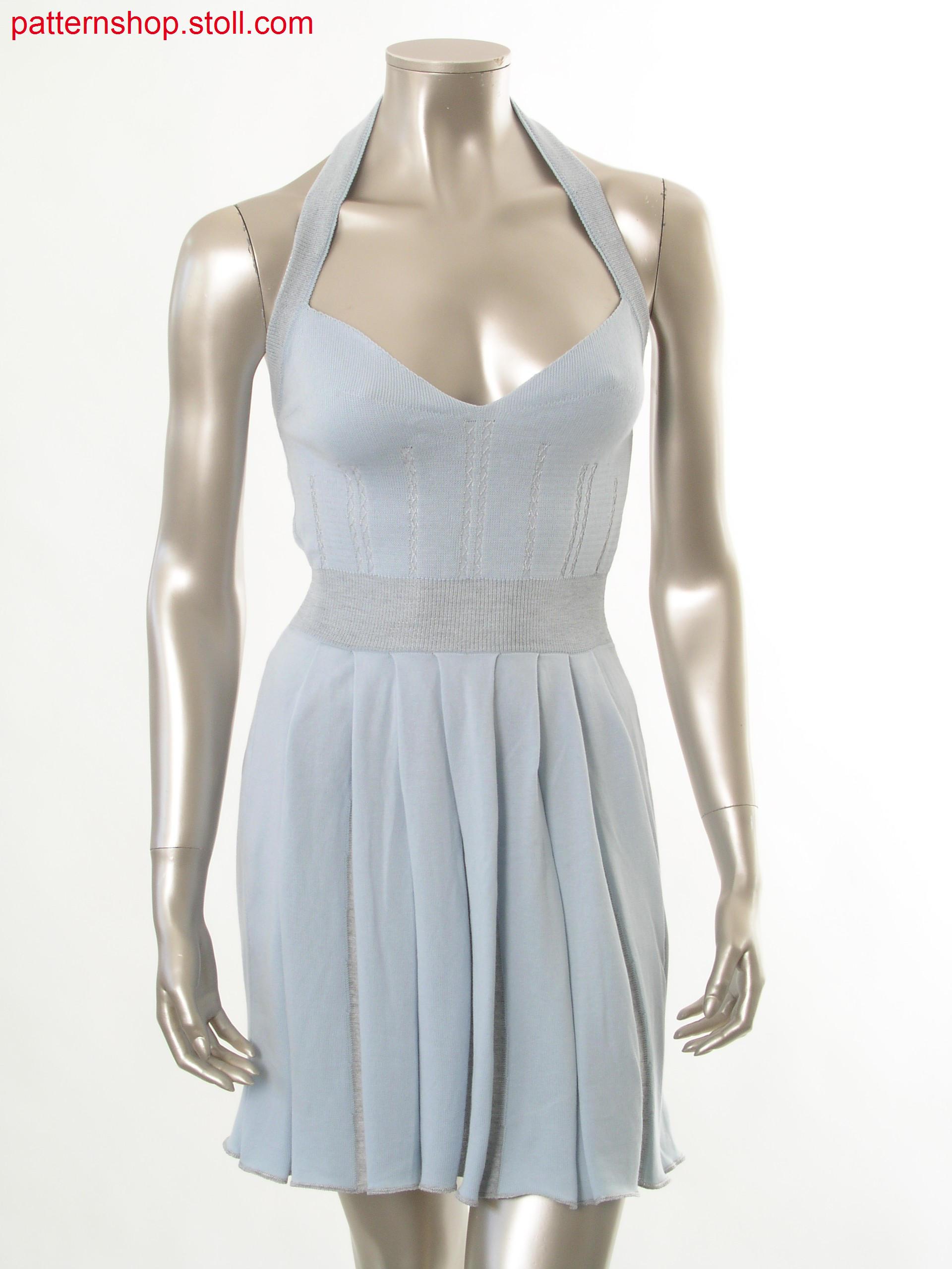 Fully Fashion halter-neck dress with ornamental stitches /Fully Fashion Neckholder-Kleid mit Zierstichen