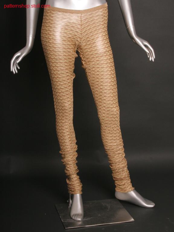 Fully Fashion trousers in ringed jersey float structure / Fully Fashion Hose in geringelter Rechts-Links Flottstruktur