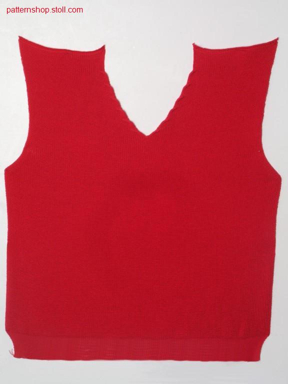 Fully fashion front piece in 1x1 half cardigan / Fully Fashion Vorderteil in 1x1 Perlfang