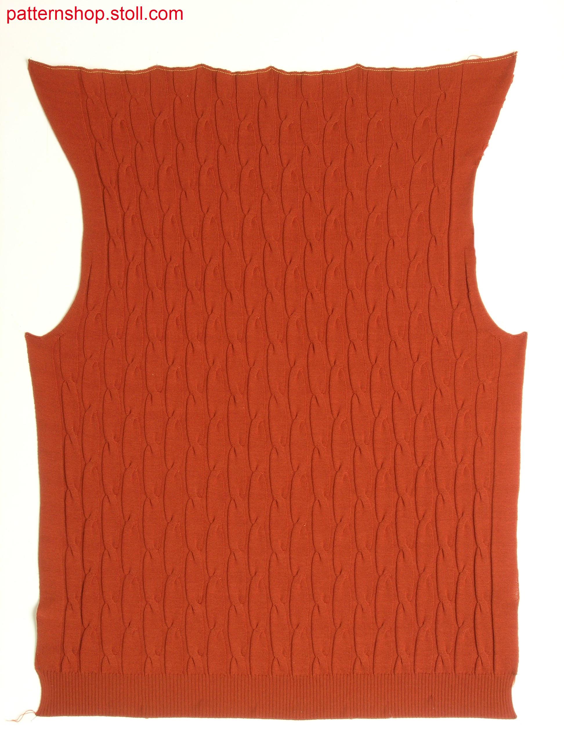 FF-front with 2x6 cables in true gauge stitch optik / FF-Vorderteil mit 2x6 Z