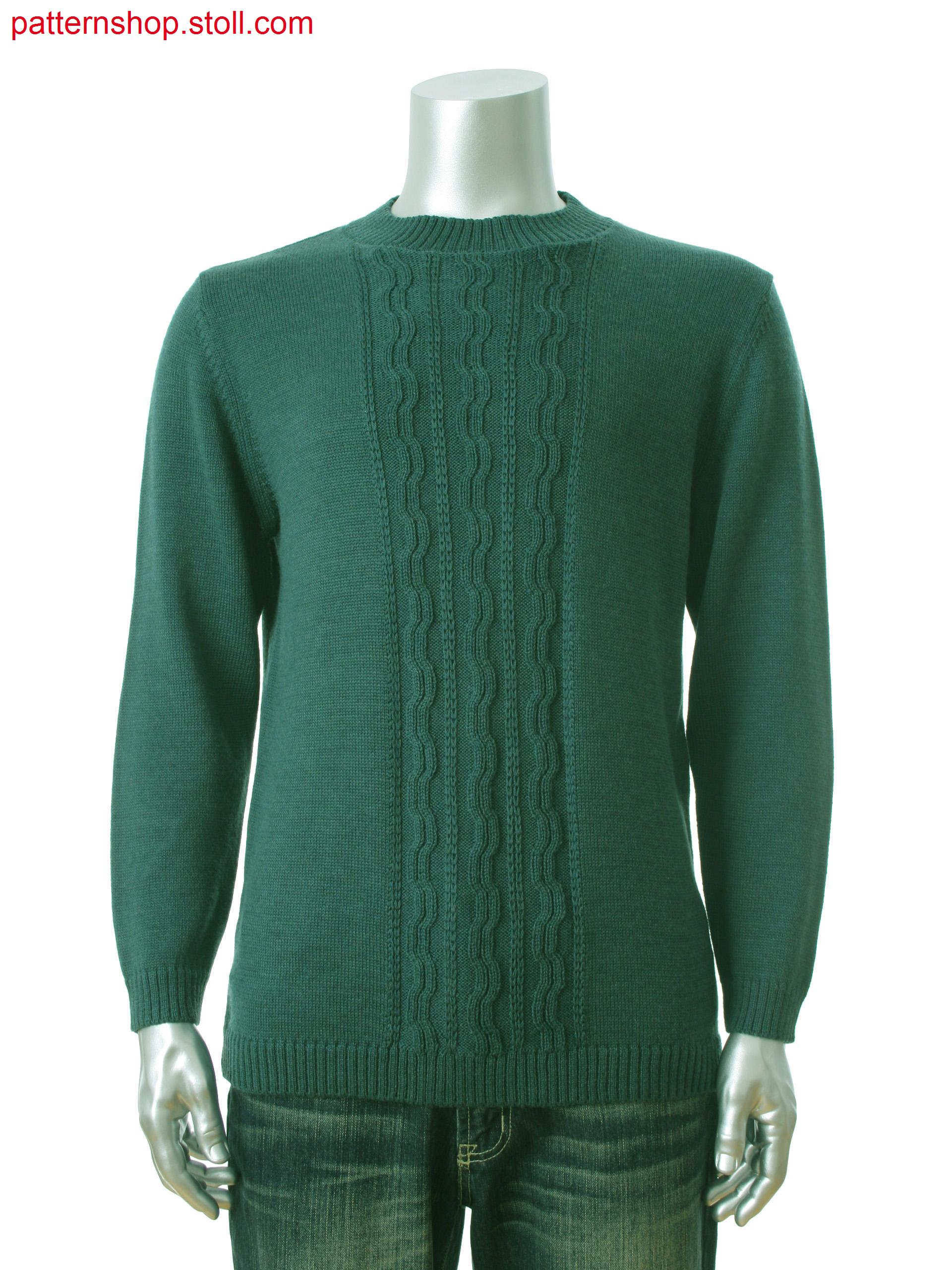 Fully Fashion men's pullover with aran structure