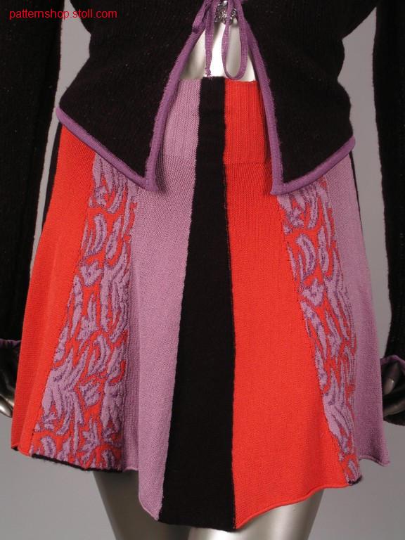 Jacquard-intarsia skirt in gore technique / Jacquard-IntarsiaRock in Spickeltechnik