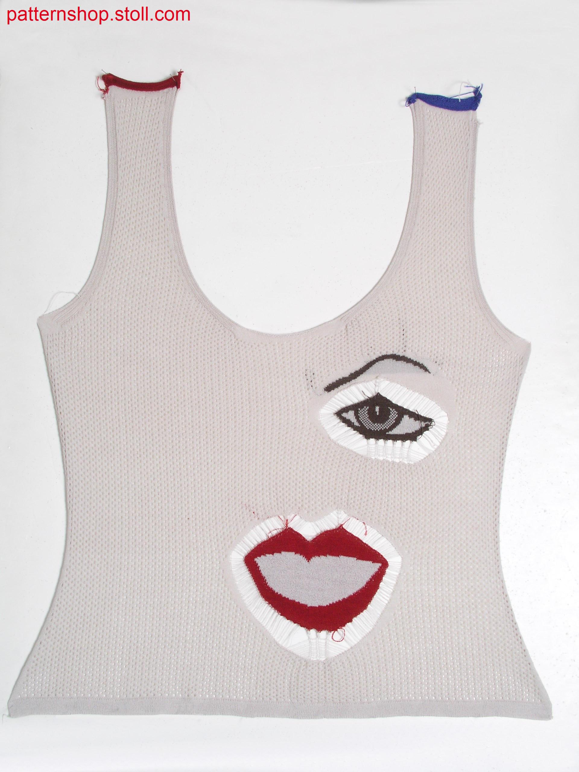 Fully Fashion tank top with jacquard-intarsia motif / Fully Fashion-Tanktop mit Jacquard-Intarsiamotiv