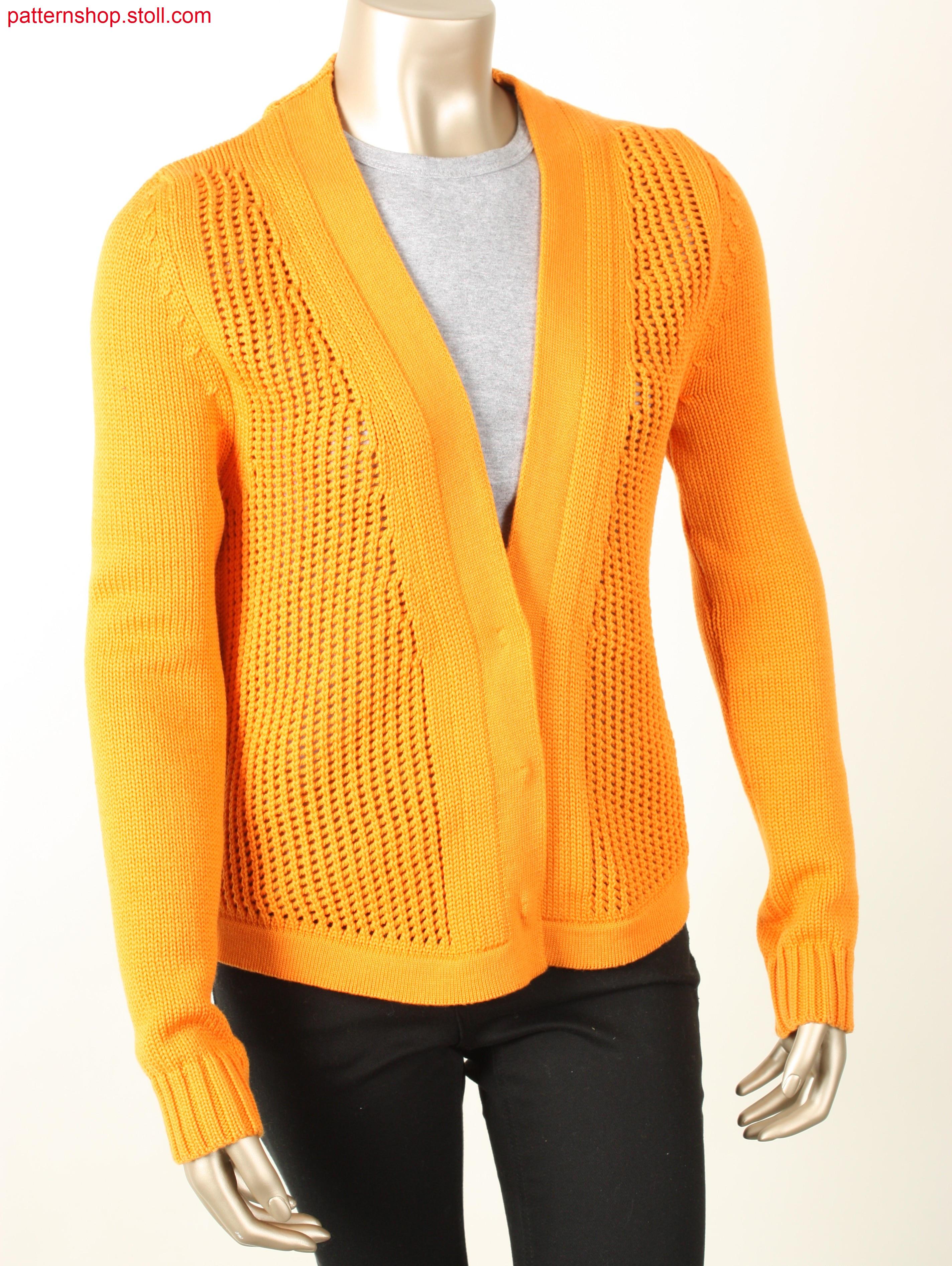 Fully Fashion cardigan in 1x1 pointelle structure / Fully Fashion Strickjacke in 1x1 Petinetstruktur