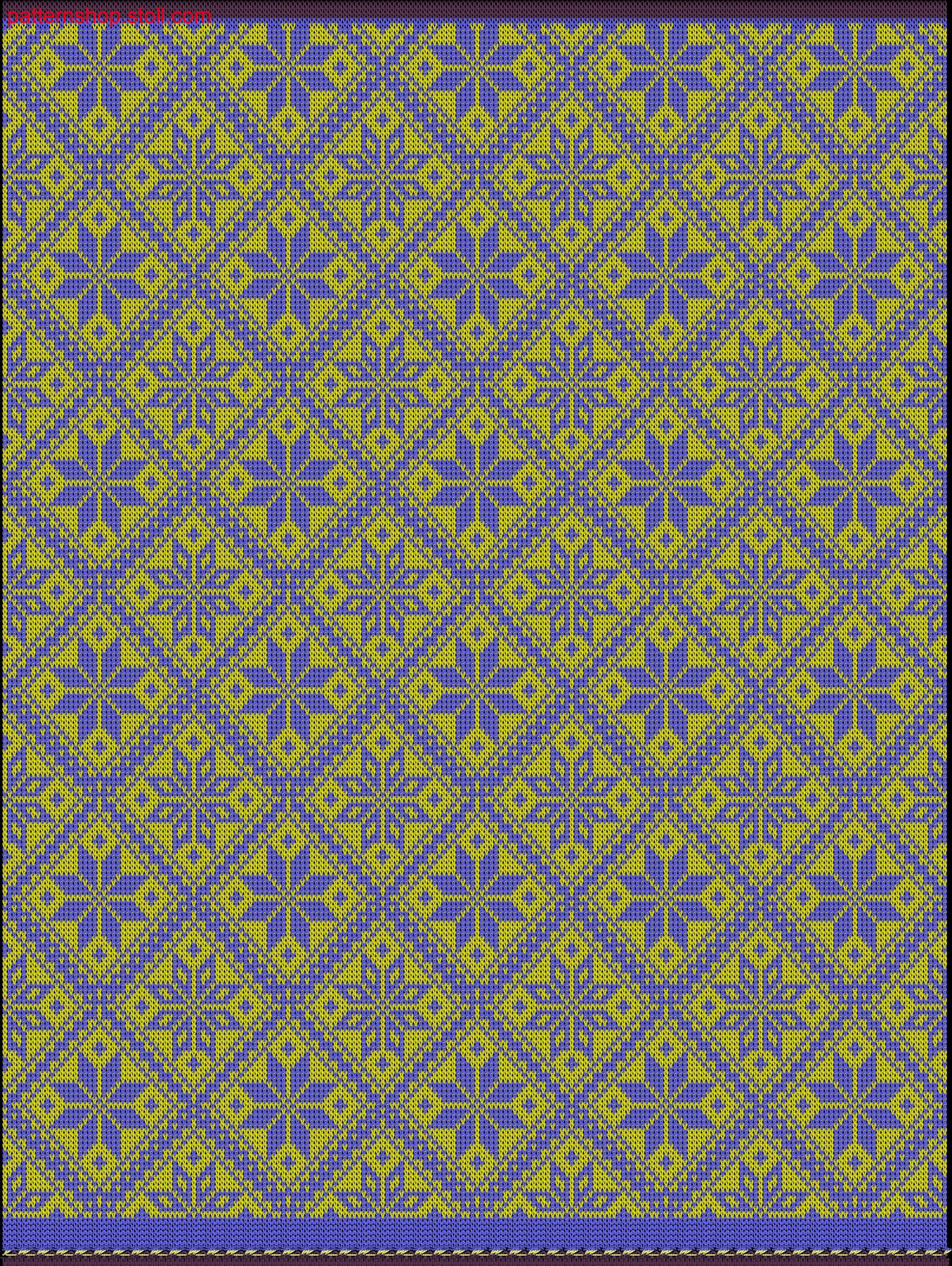 Swatch with 2-colour float jacquard / Musterabschnitt mit2-farbigem Jacquard mit Flottr