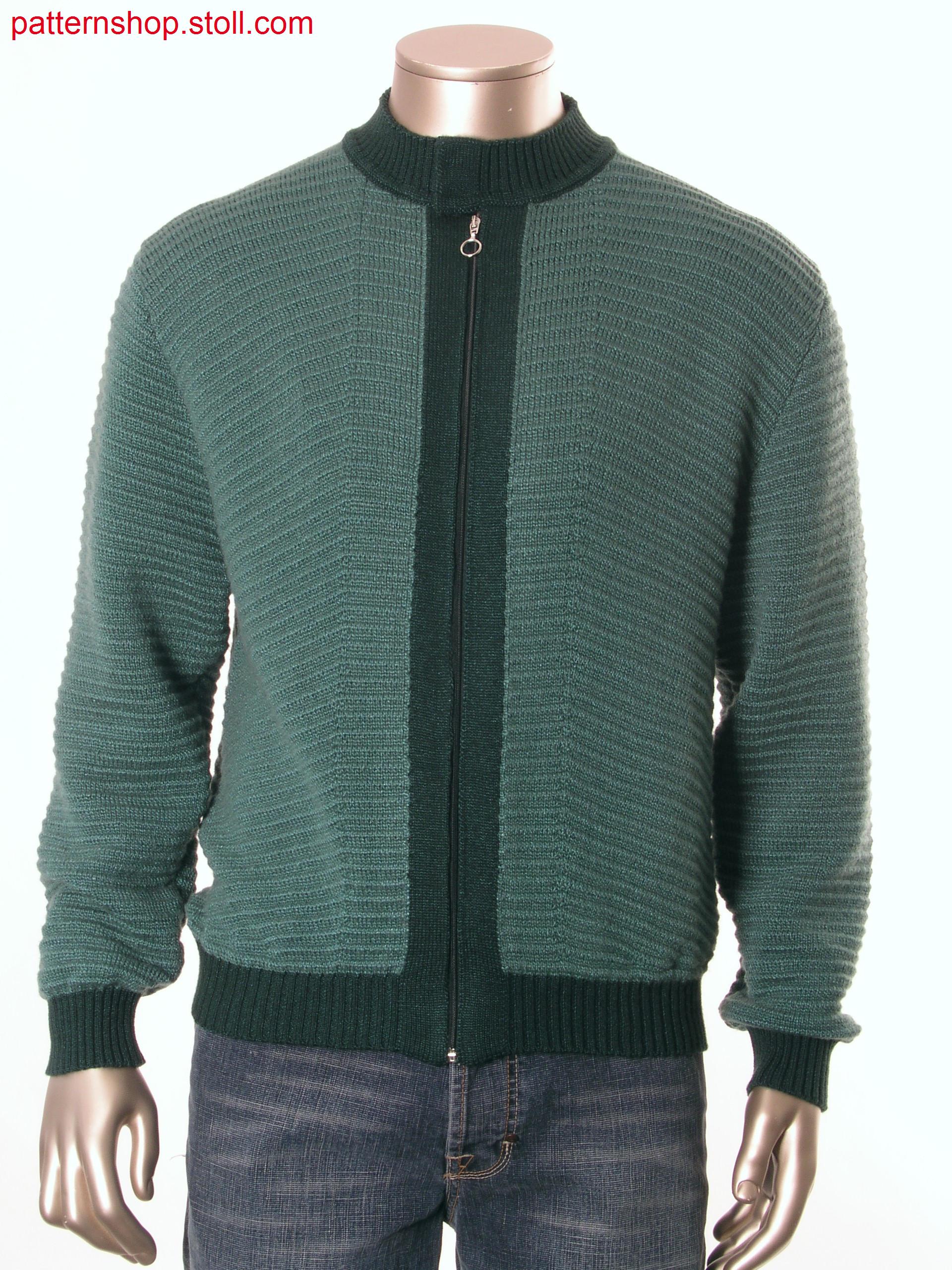 Fully Fashion cardigan with wave and pointelle structure /Fully Fashion Strickjacke mit Wellen und Petinetstruktur