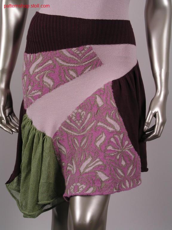 FF-pleated skirt with jacquard-jersey inlays / FF-Faltenrock mit Jacquard-Rechts-Links Intarsia