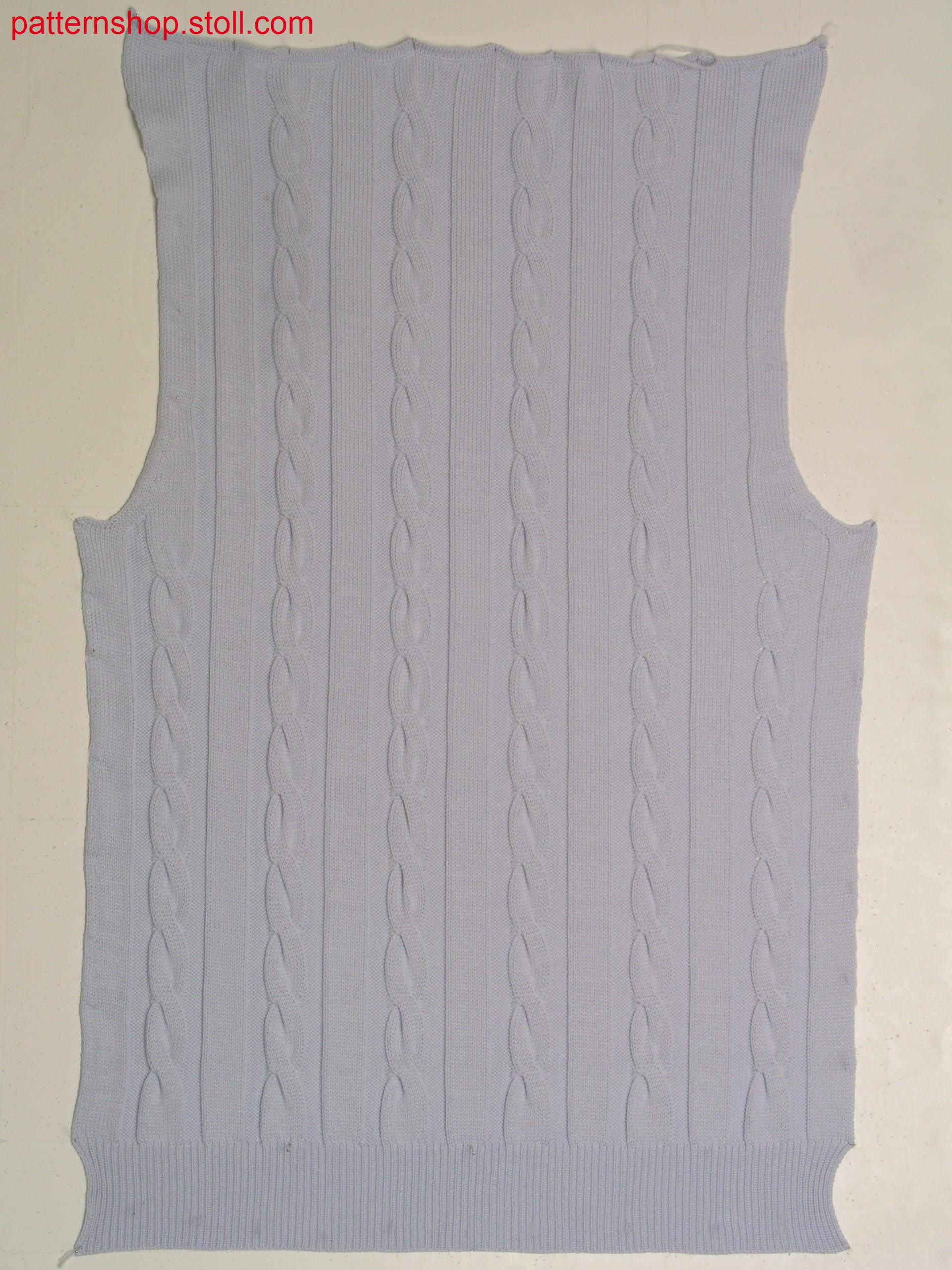 FF-front with 2x6 cables in true gauge stitch optik / FF-Vorderteil mit 2x6 Z