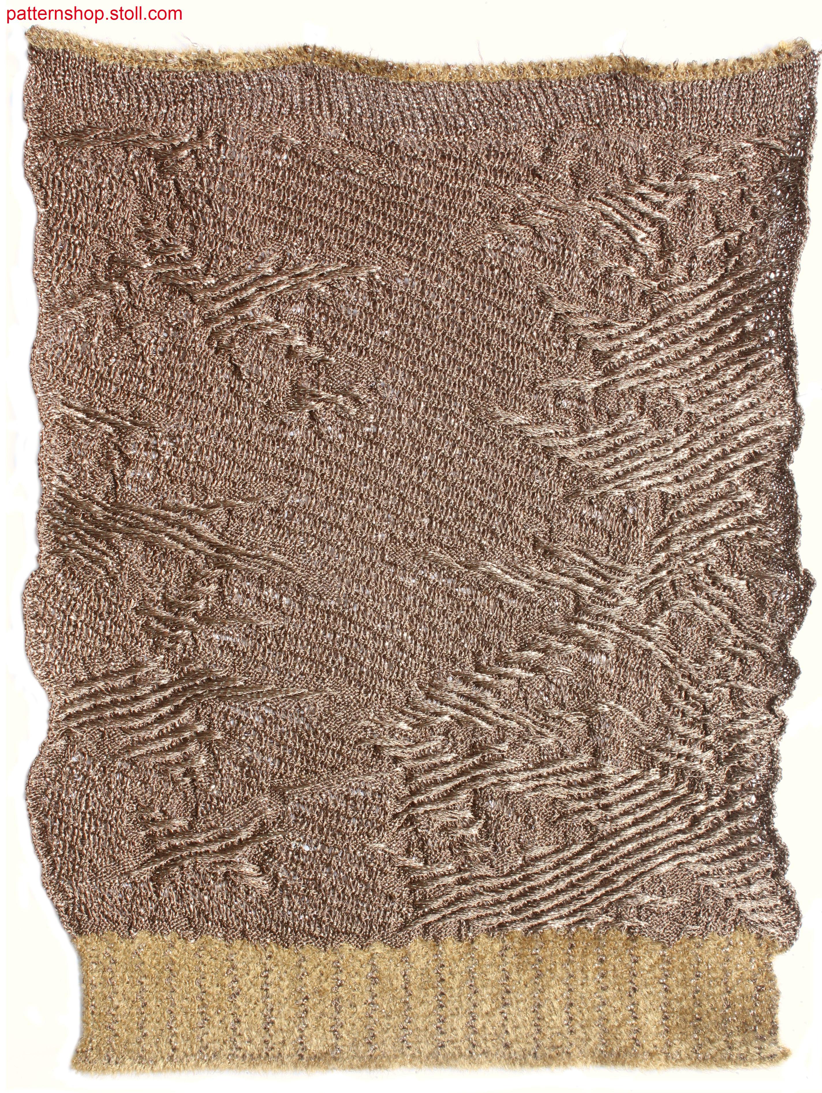 Swatch in float-jacquard transfer structure / Musterausschnitt in Flottjacquard-Umh