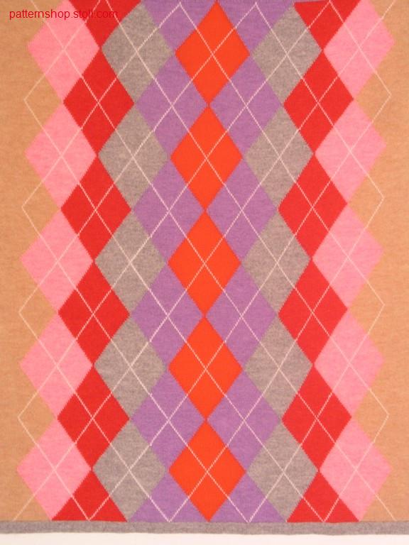 Burlington-intarsia pattern with 22 intarsia yarn carriers /Burlington-Intarsiamuster mit 22 Intarsia Fadenf