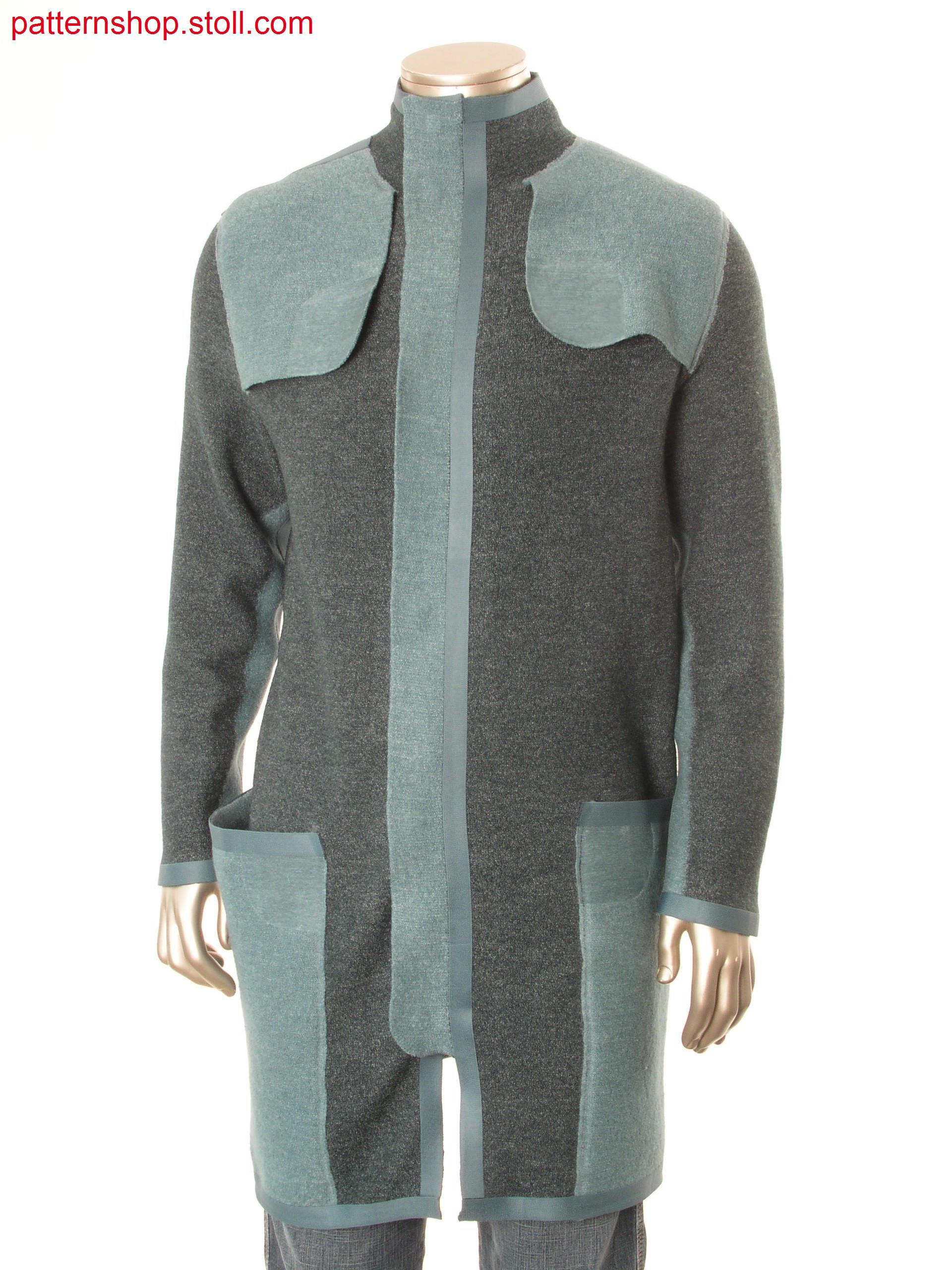 Fully Fashion-intarsia felt coat / Fully Fashion-Intarsia Filzmantel