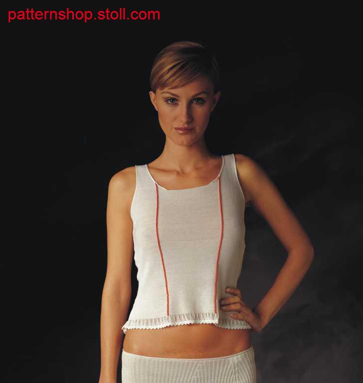 Fully Fashion front part with intarsia stripes / Fully Fashion Vorderteil mit Intarsiastreifen