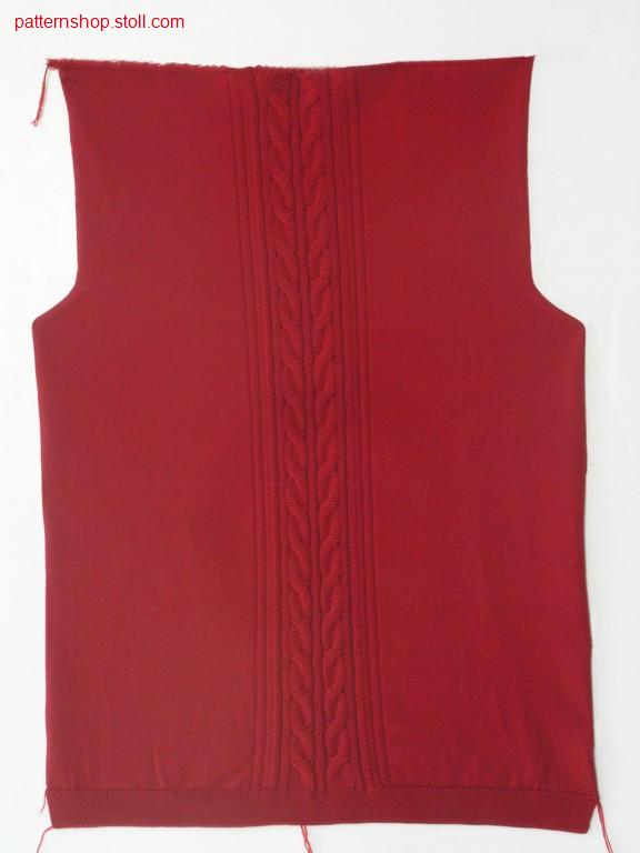 FF-Intarsia front with 2x4 cables and purl ribs / FF-Intarsia Vorderteil mit 2x4 Z