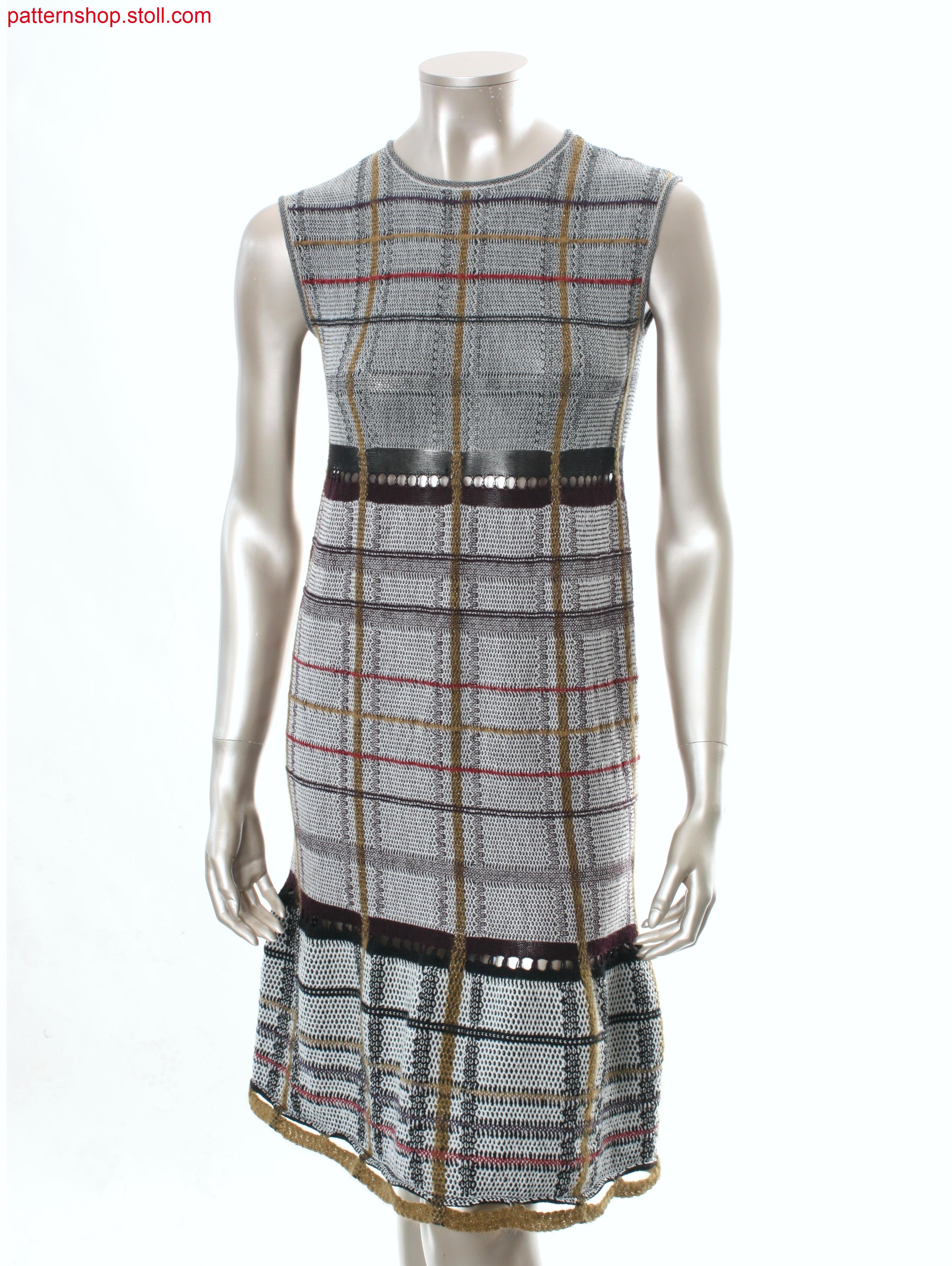 Intarsia dress with tartan pattern / Intarsia Kleid mit Tartanmuster