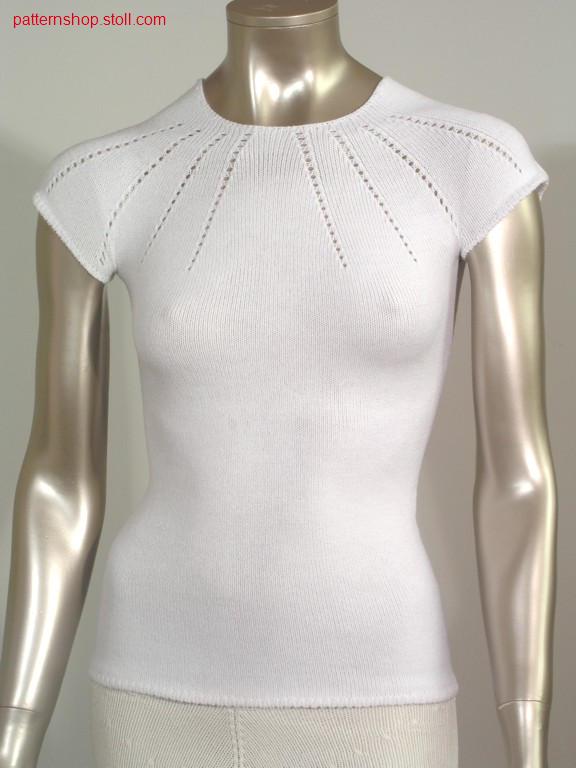 Fitted fair isle short-sleeved pullover / Taillierter Fair Isle Kurzarmpullover