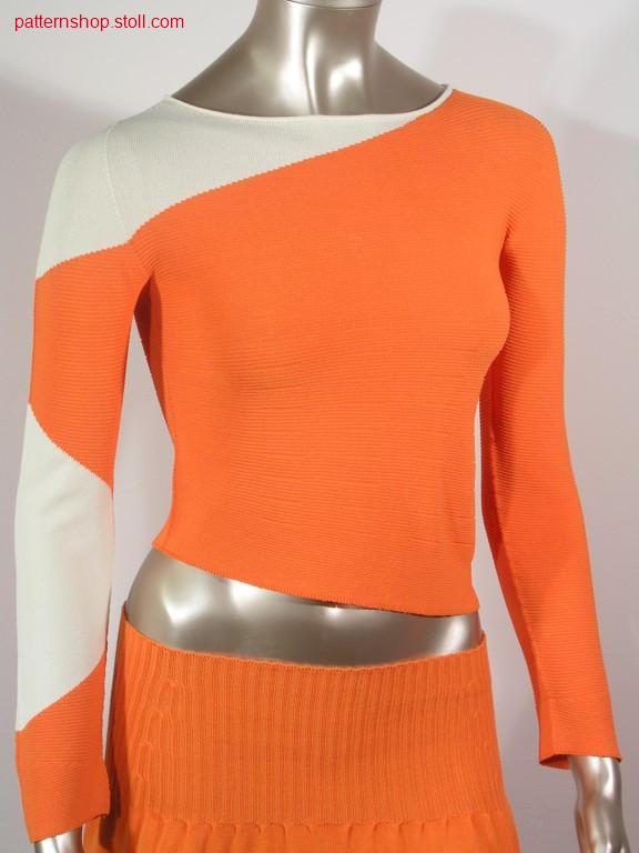 Intarsien,-Spickelpullover / intarsiapullover with gore technique.