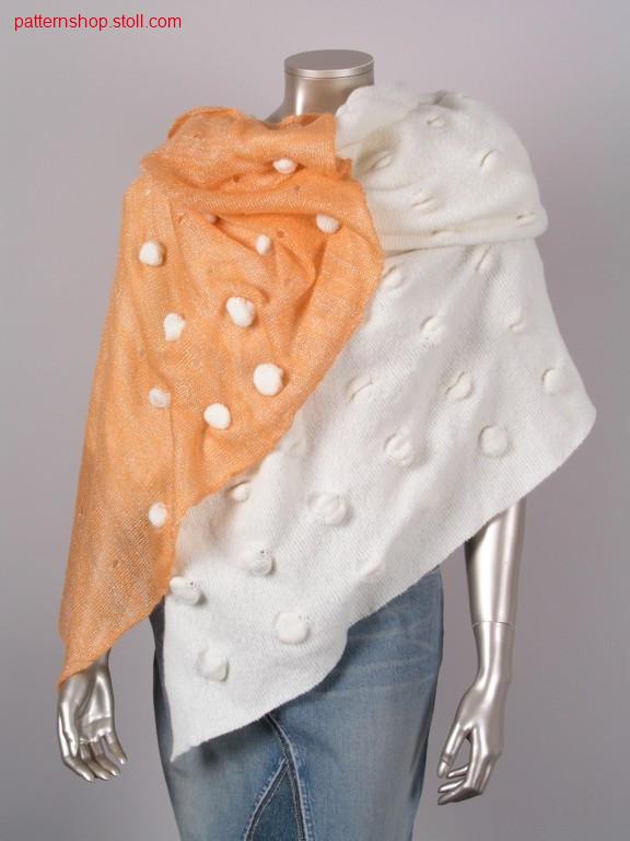 Two-piece Cape with knops applications / Zweiteiliger Umhang mit Noppenapplikationen