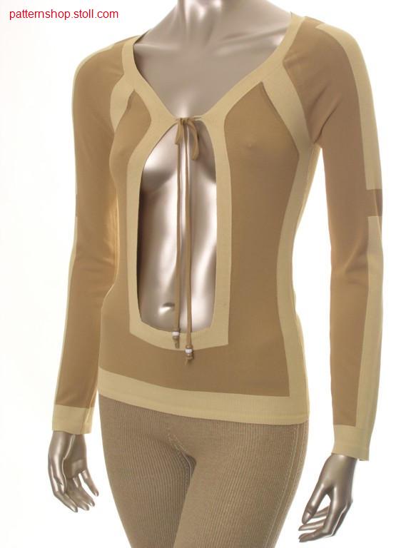 Fitted FF-Intarsia raglan pullover / Taillierter FF-IntarsiaRaglanpullover