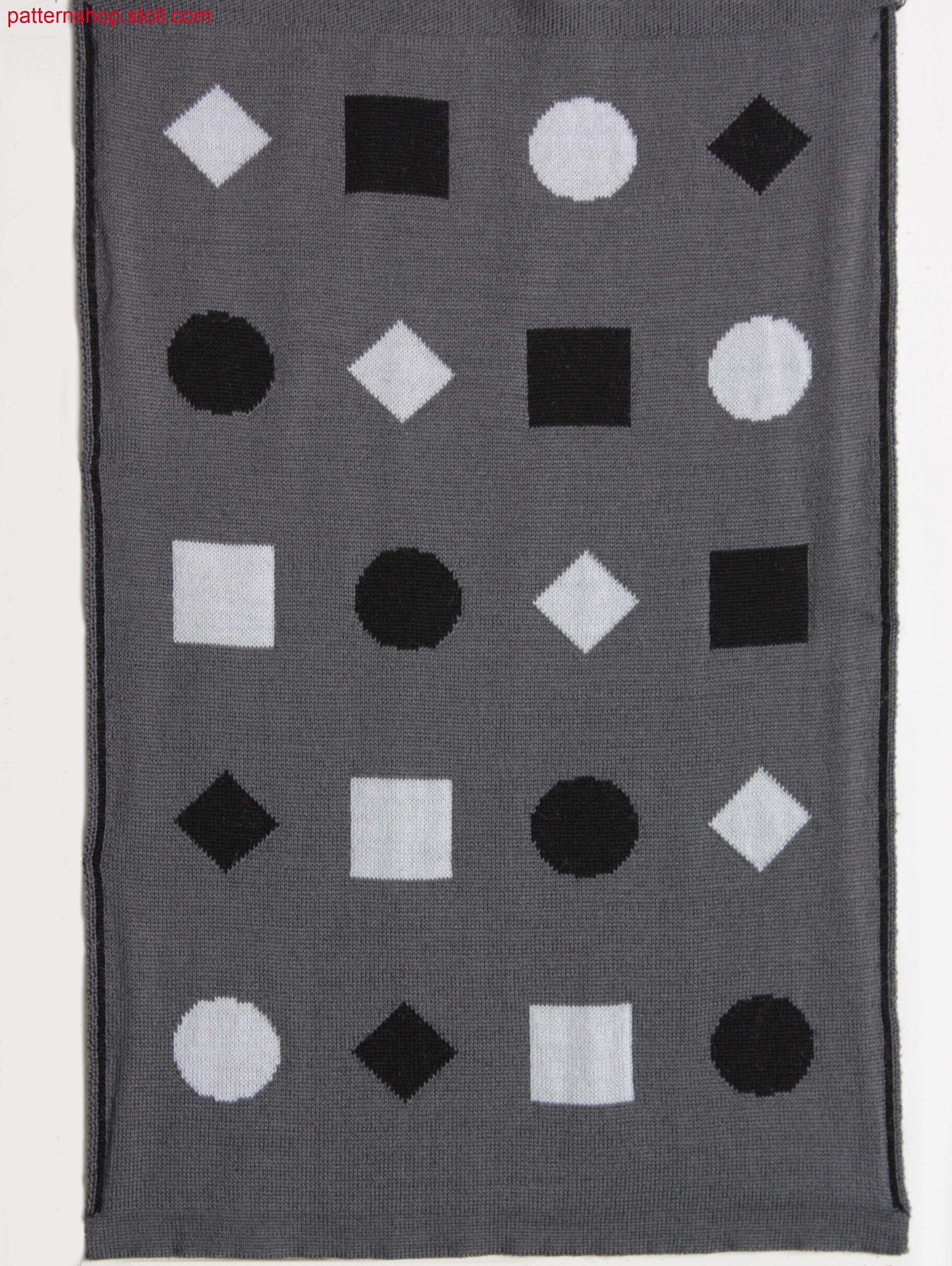 Multi-coloured cross-tubular jacquard fabric / Mehrfarbiges Kreuzschlauch-Jacquardgestrick