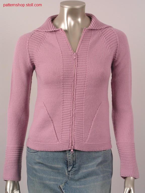 Raglan cardigan with patch pockets / Raglanstrickjacke mit aufgesetzten Taschen