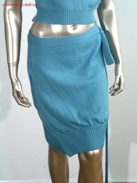 Fully fashion jersey wrap skirt with pleats at the side / Fully Fashion Rechts-Links Wickelrock mit seitlichen Falten