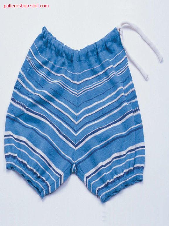 Ringed Fully Fashion children's jersey-shorts / Kurze Fully Fashion Kinderhose in geringeltem Rechts-Links