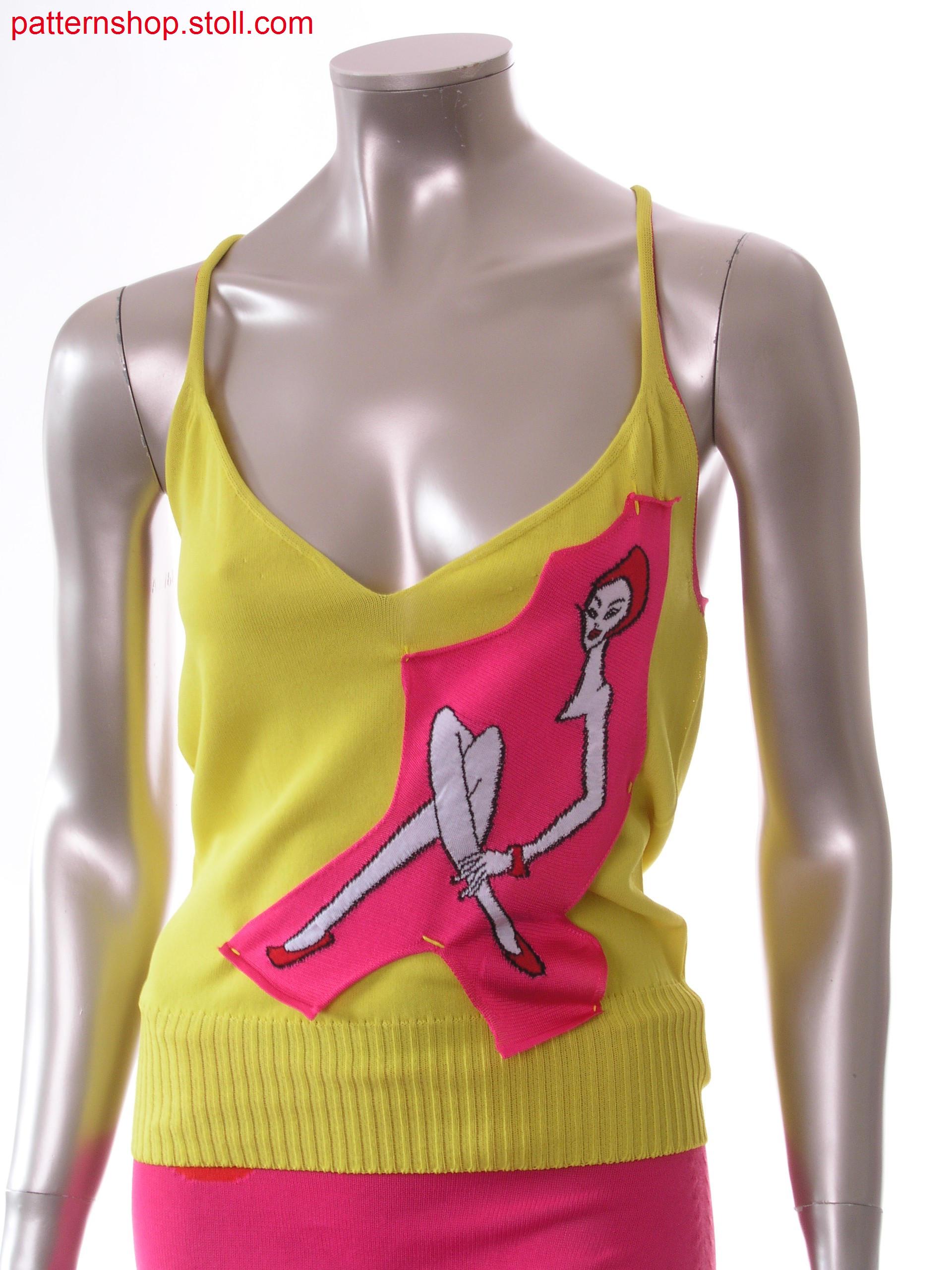 Fitted jersey boxer shirt with gathered back strap / Tailliertes Rechts-Links Boxer-Shirt mit gerafftem R