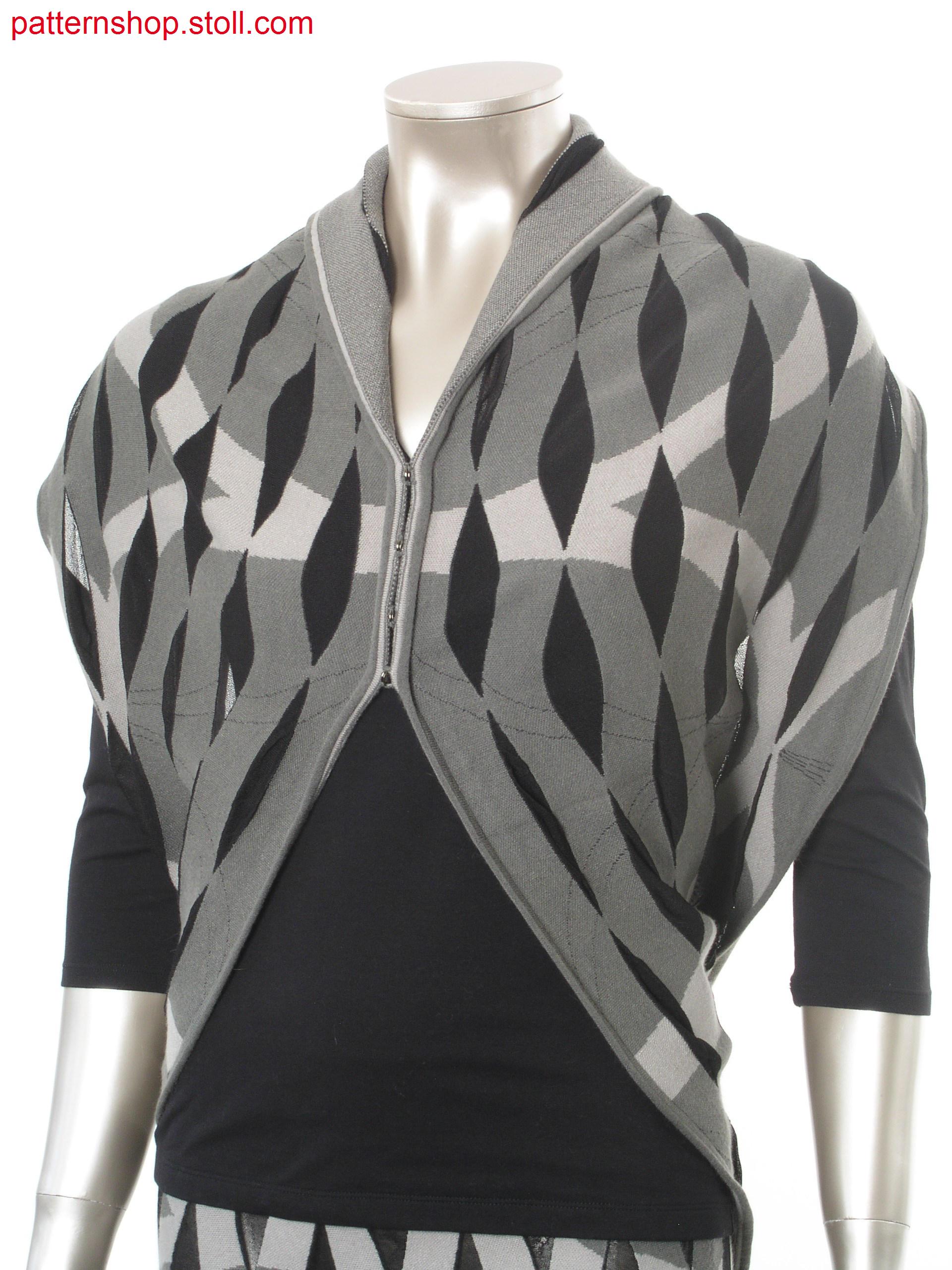 Reversible bolero with intarsia-gore technique / Wendeboleromit Intarsia-, Spickeltechnik