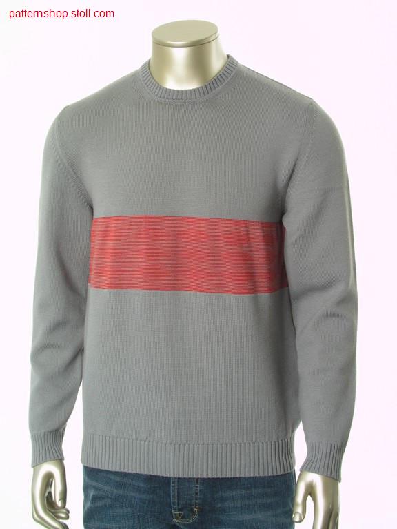 FF-jersey pullover with inserted sleeves / FF-Rechts-Links Pullover mit eingesetzten