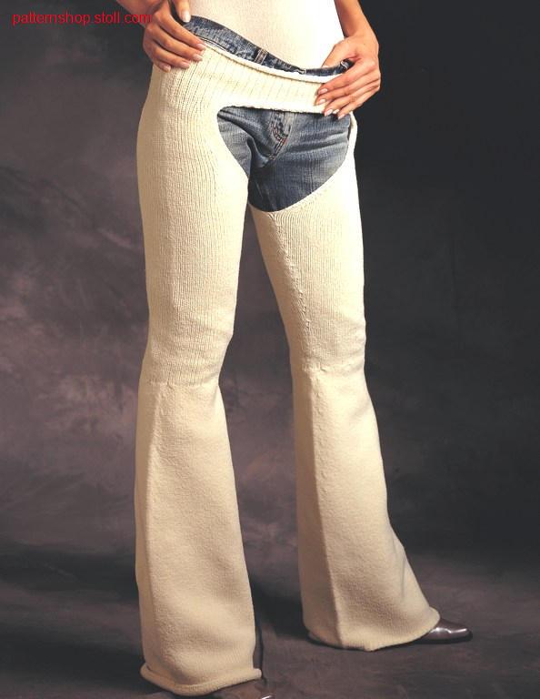 Flared jersey chaps / Rechts-Links Chaps mit Schlag