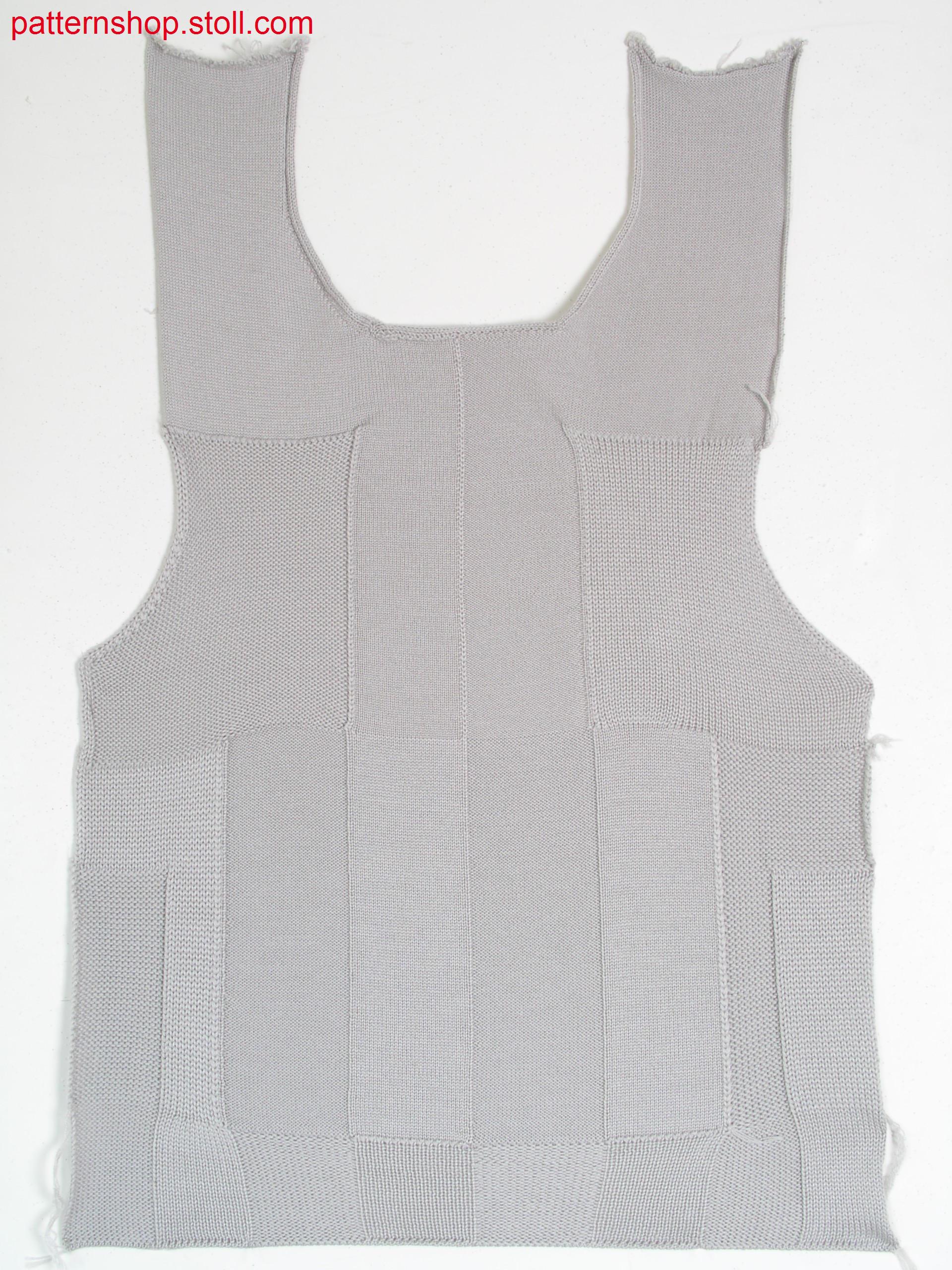 Fully Fashion front in rib optics with round neck / Fully Fashion Vorderteil in Ripp Optik mit Rundhalsausschnitt