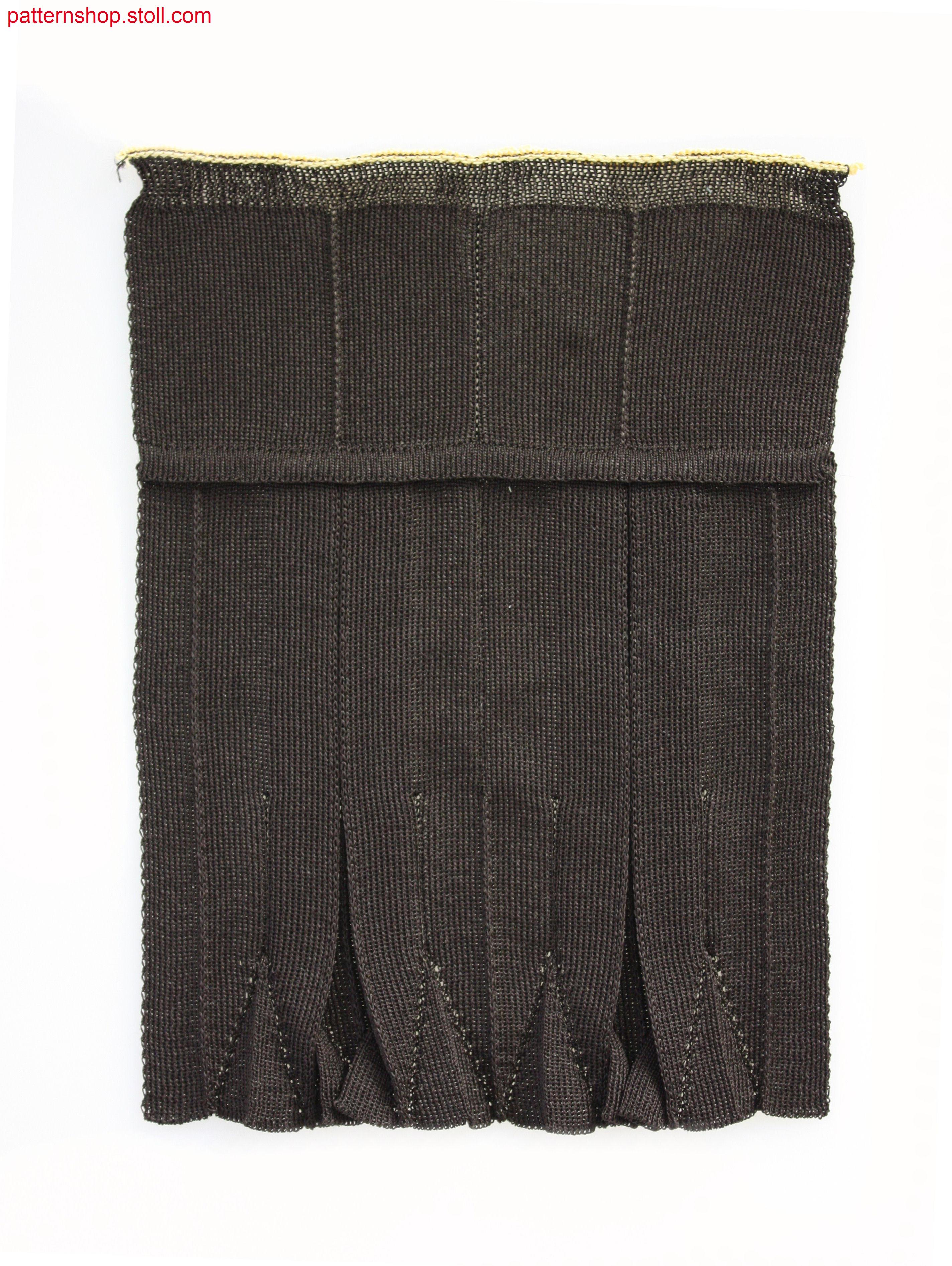 Swatch in double jersey structure with needle set out / Musterausschnitt in Rechts-Rechts Struktur