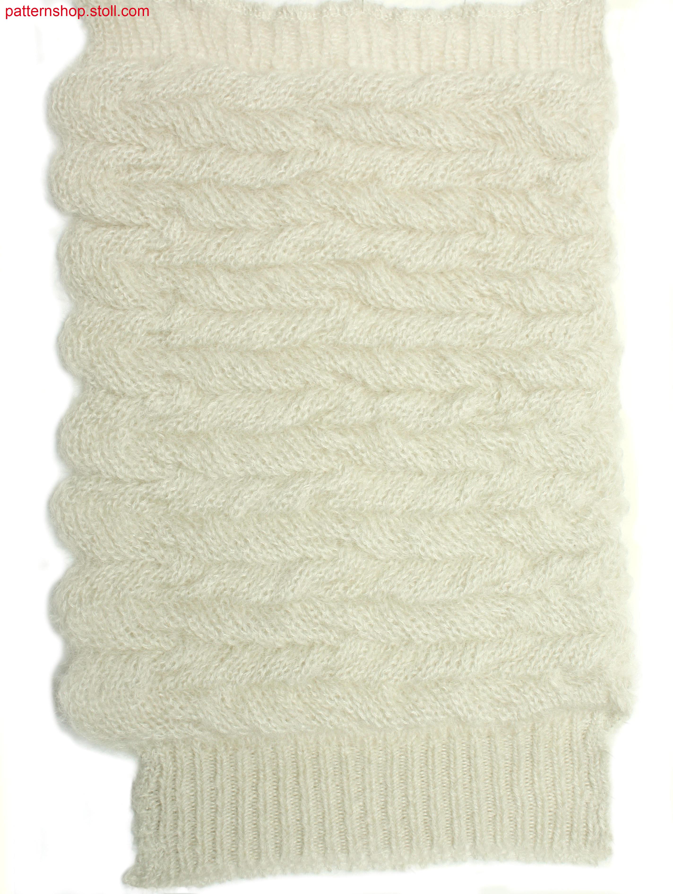 Swatch in racked wave structure / Musterausschnitt in versetzter Wellenstruktur