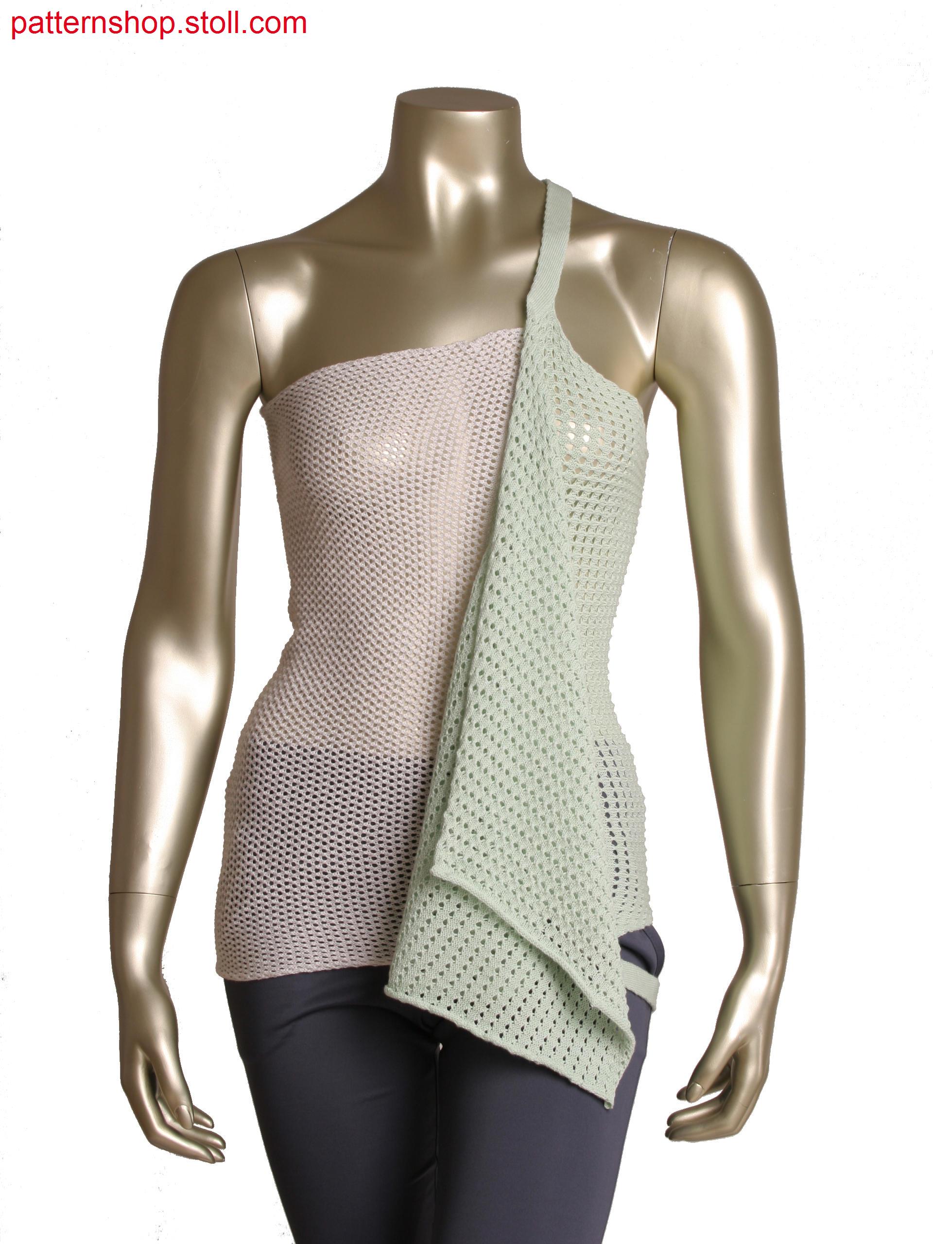 Fully Fashion halterneck top,convertible as small bag,layer technology in net structure