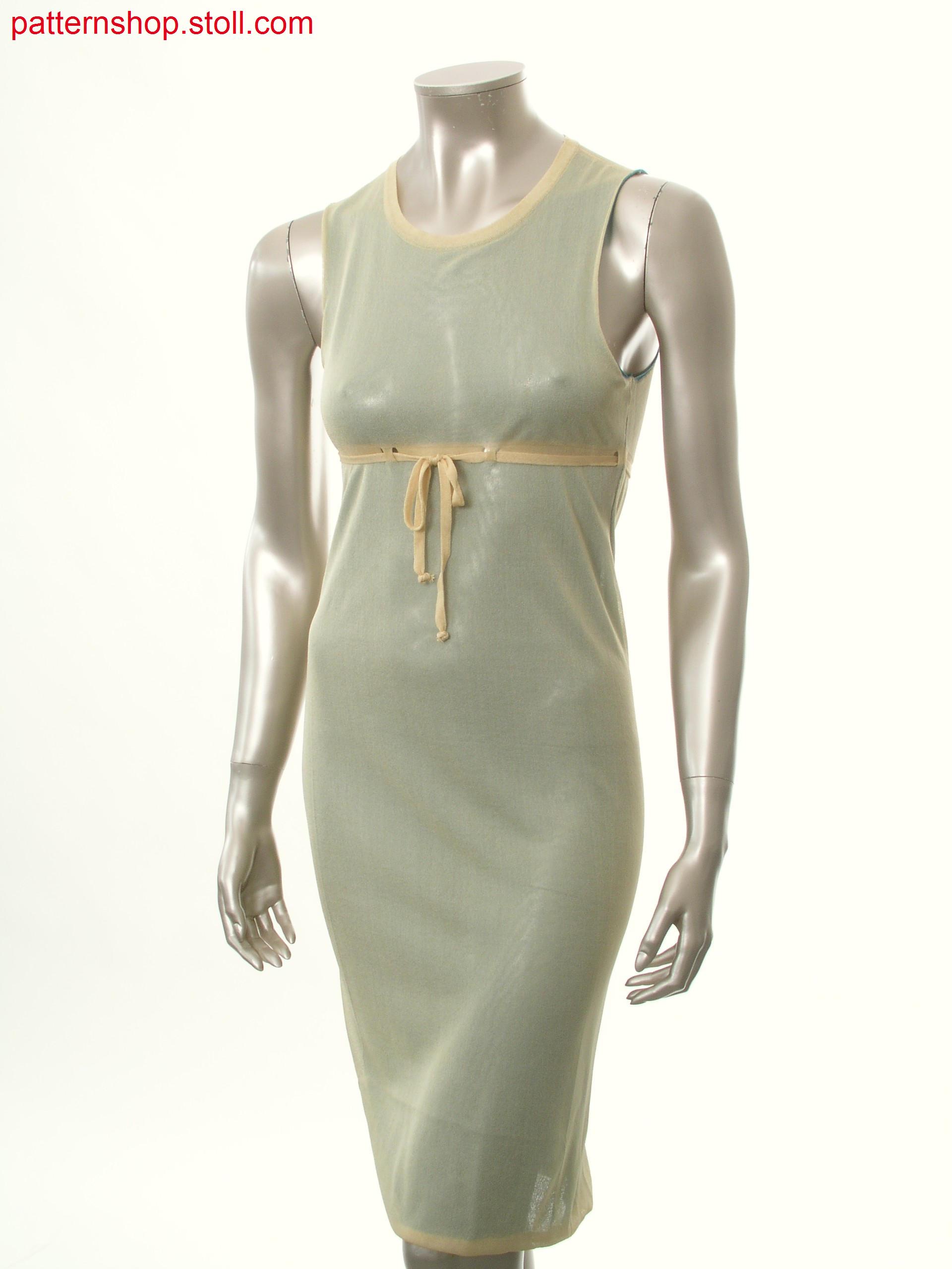 Fully Fashion empire dress in 2-colour tubular fabric / Fully Fashion Empirekleid in 2-farbigem Schlauchgestrick