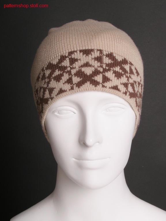 Fully Fashion jersey cap with cross tubular jacquard / FullyFashion Rechts-Links M