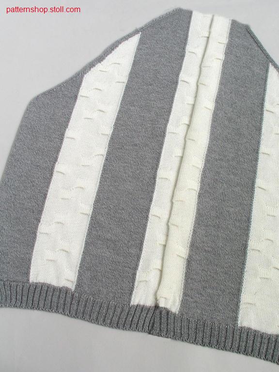 Parts for FF-intarsia cardigan with wave structure / Teile f