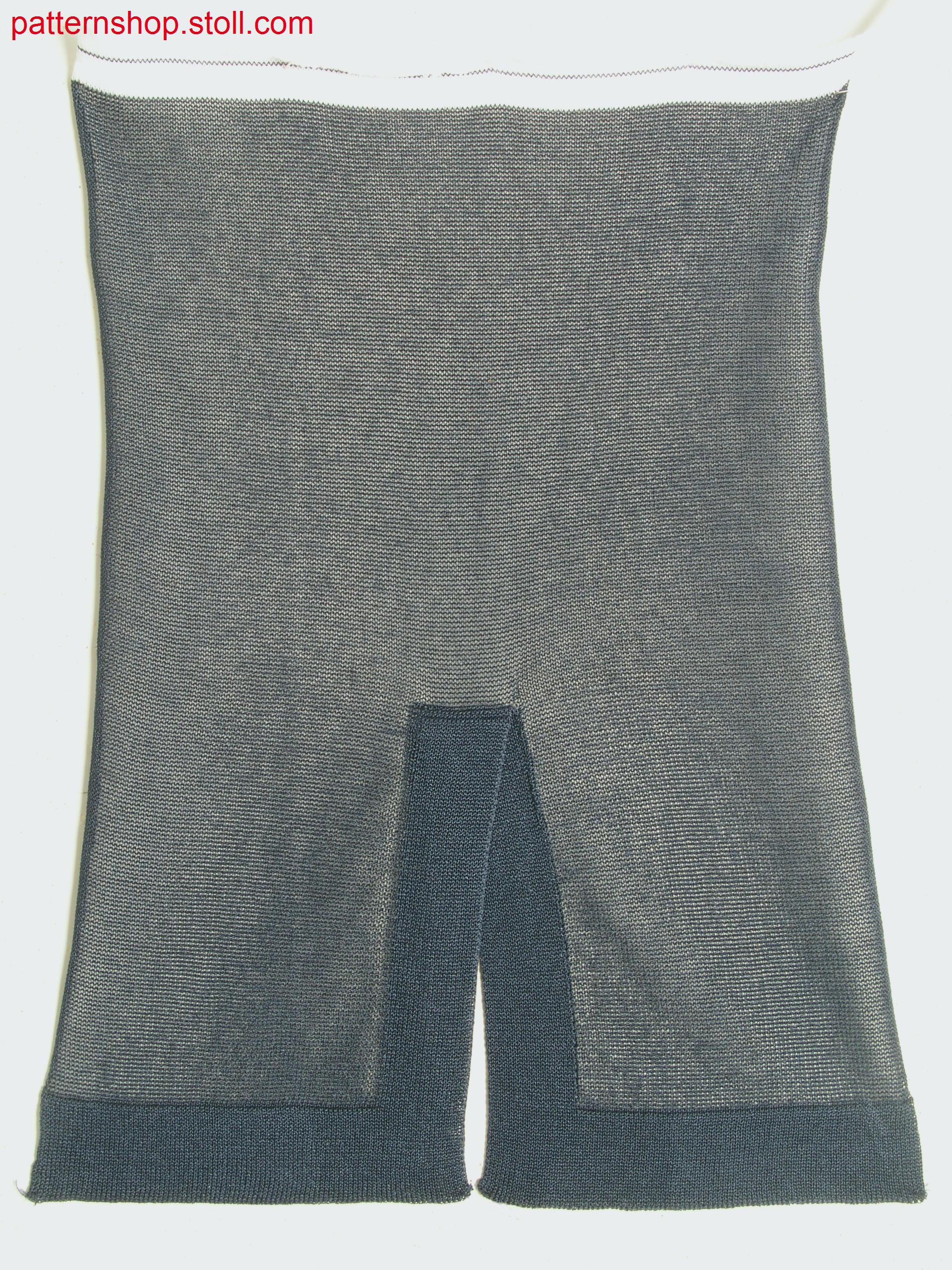 Swatch with tubular trimmings on the vent / Musterausschnitt mit Schlauchblende an Schlitz und