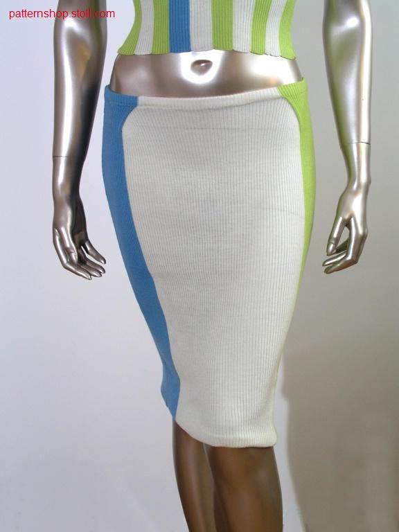 Intarsia skirt in 3x2 rib / Intarsia Rock in 3x2 Rippe