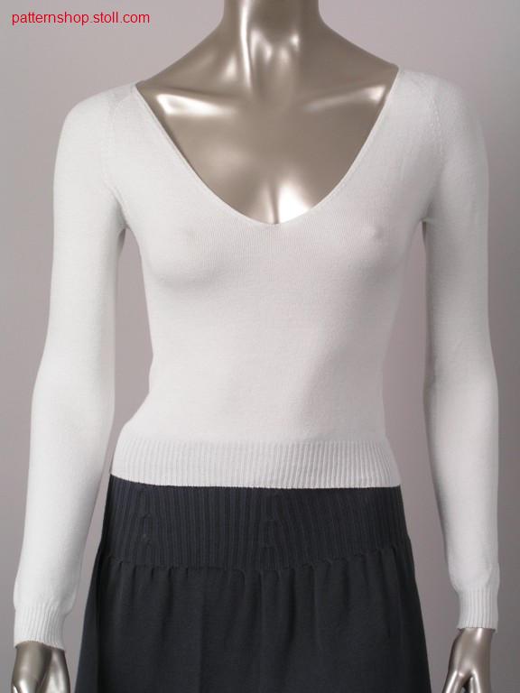 Fitted jersey raglan pullover / Taillierter Recht-Links Raglanpullover