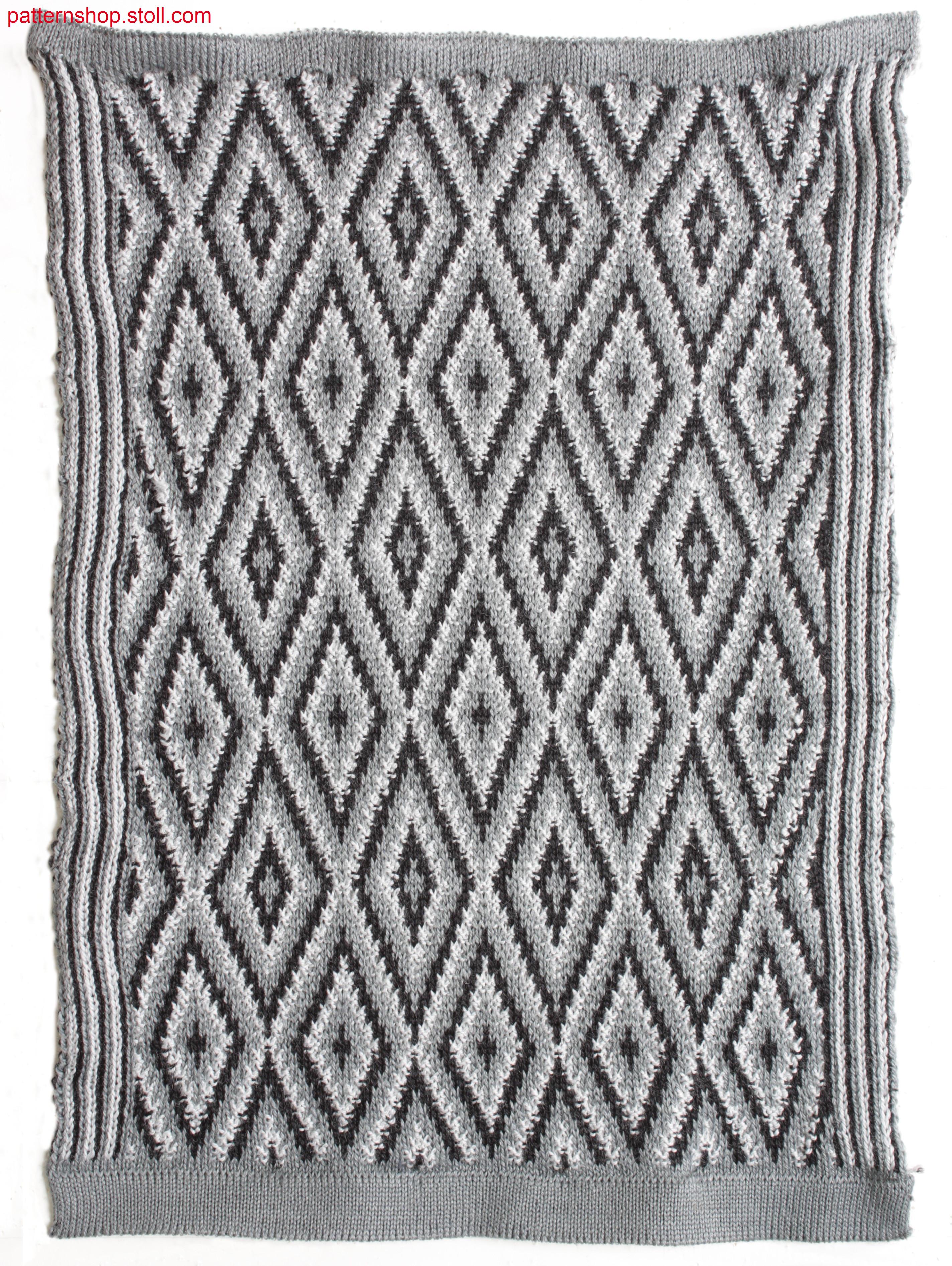 Multi-coloured float jacquard with transfers / Mehrfarbiger Flott Jacquard mit Umh