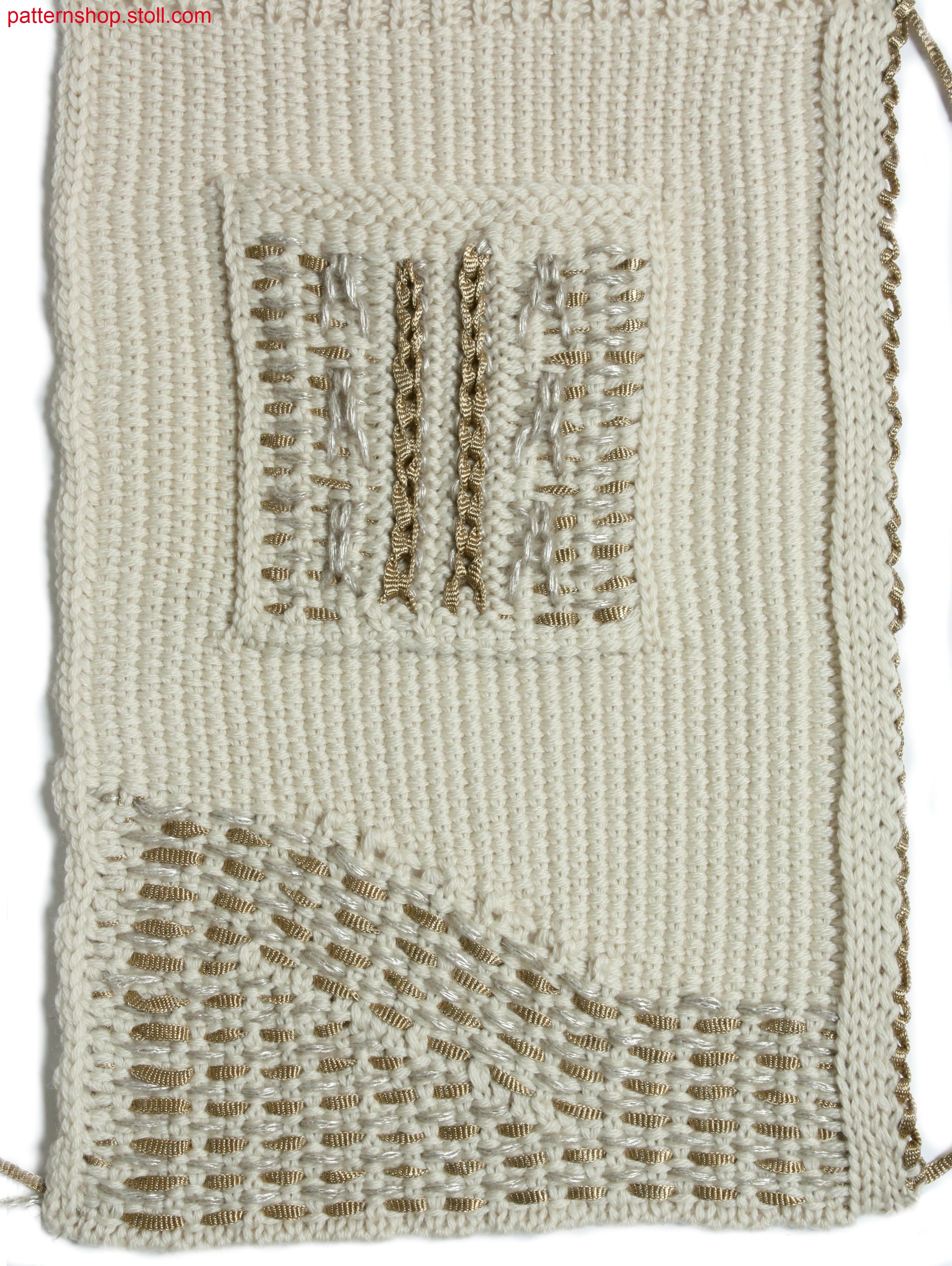 Swatch in 1x1 jersey transfer structure / Musterausschnittin 1x1 Rechts-Links Umh