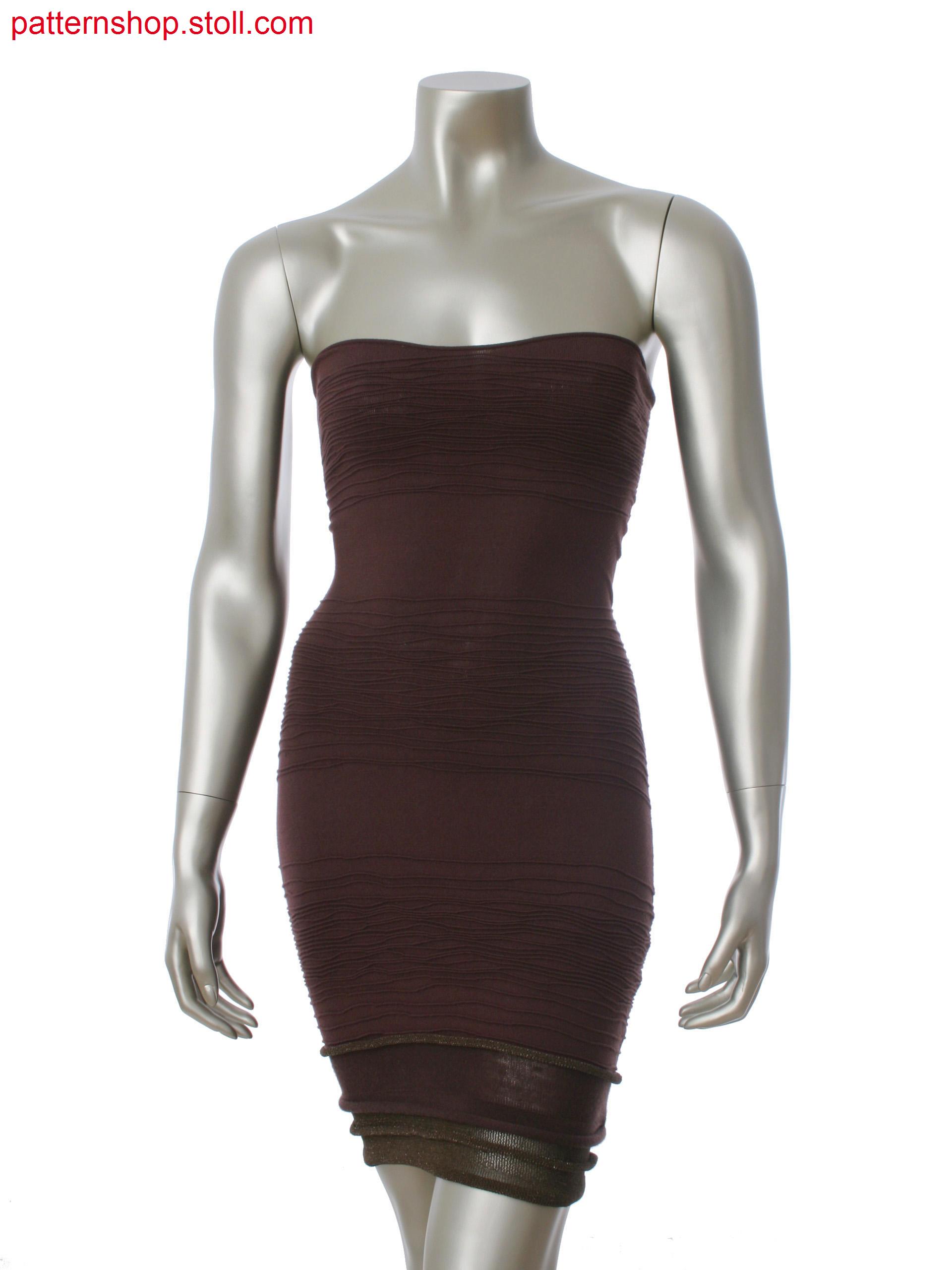 Fully Fashion dress with layer technique and ripple structure in gore technique Stoll-flexible gauge&reg