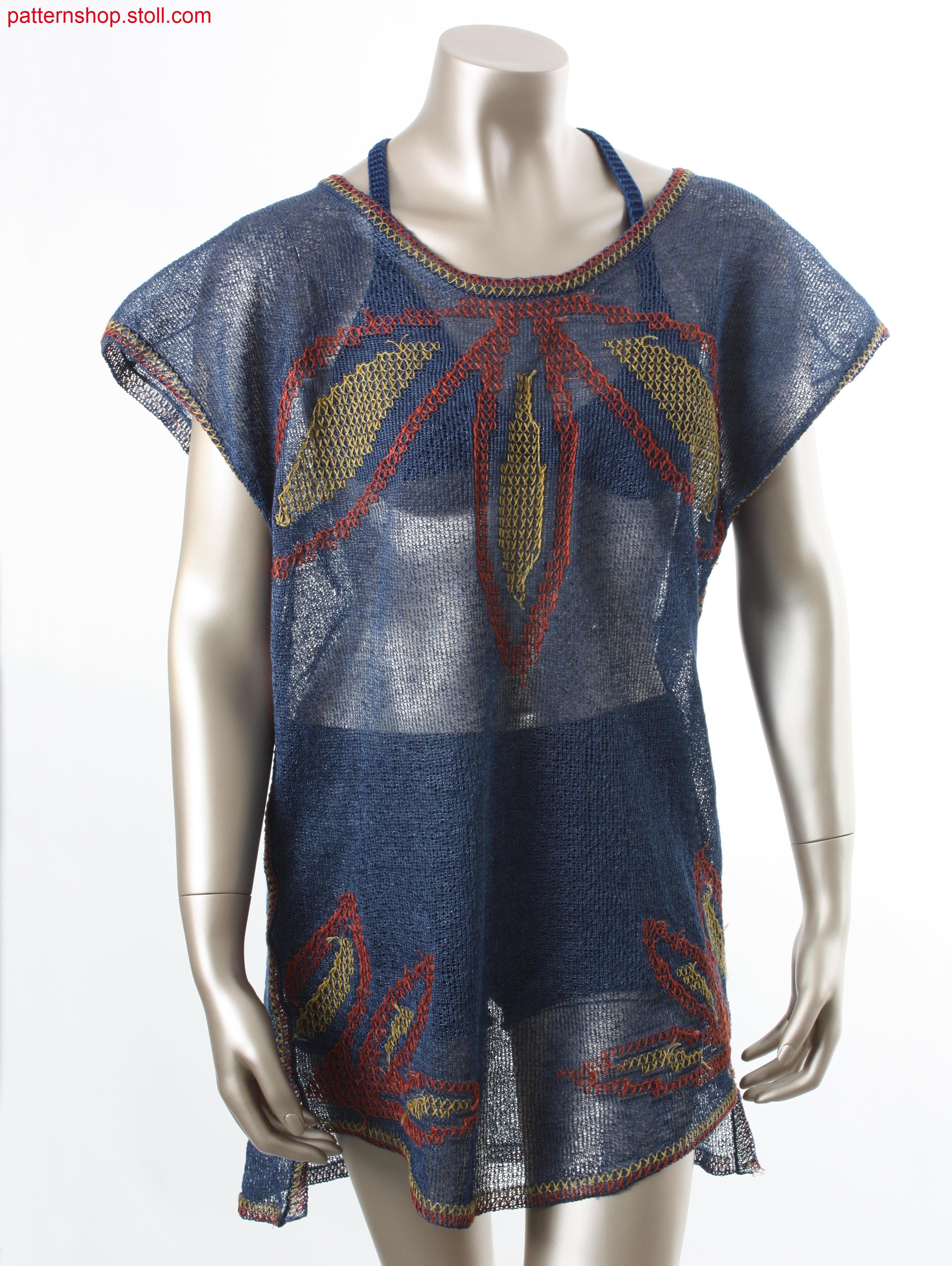 Fully Fashion tunic in 1x1 jersey crepe structure / Fully Fashion Tunika in 1x1 Rechts-Links Krepp-Struktur